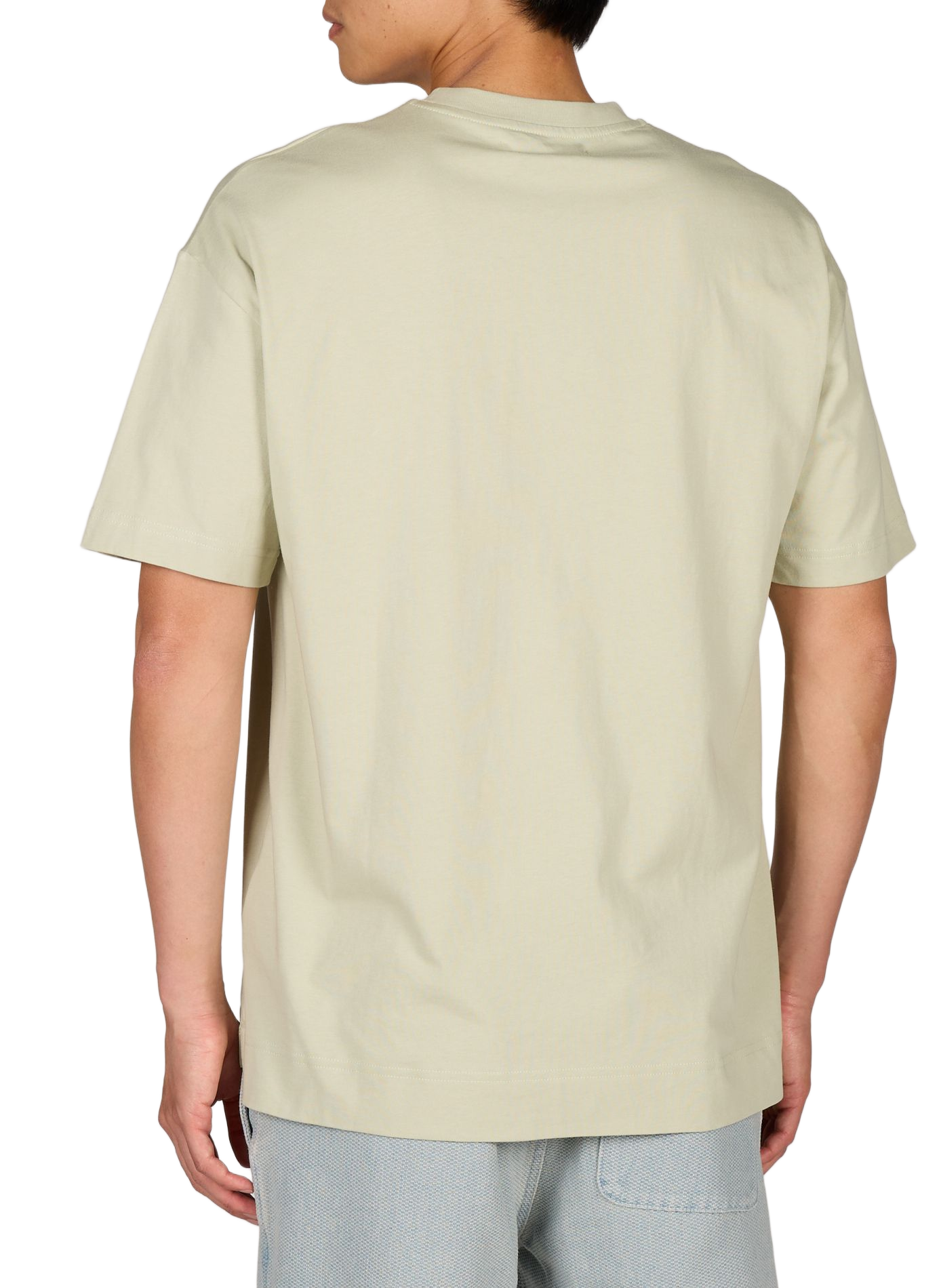Plain straight cotton t-shirt SAMSOE SAMSOE Green