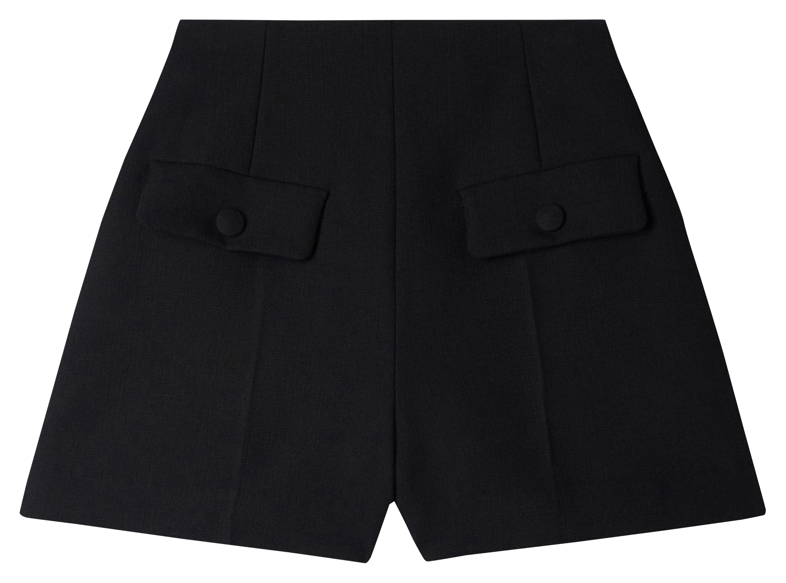 Short taille haute en laine SANDRO Noir
