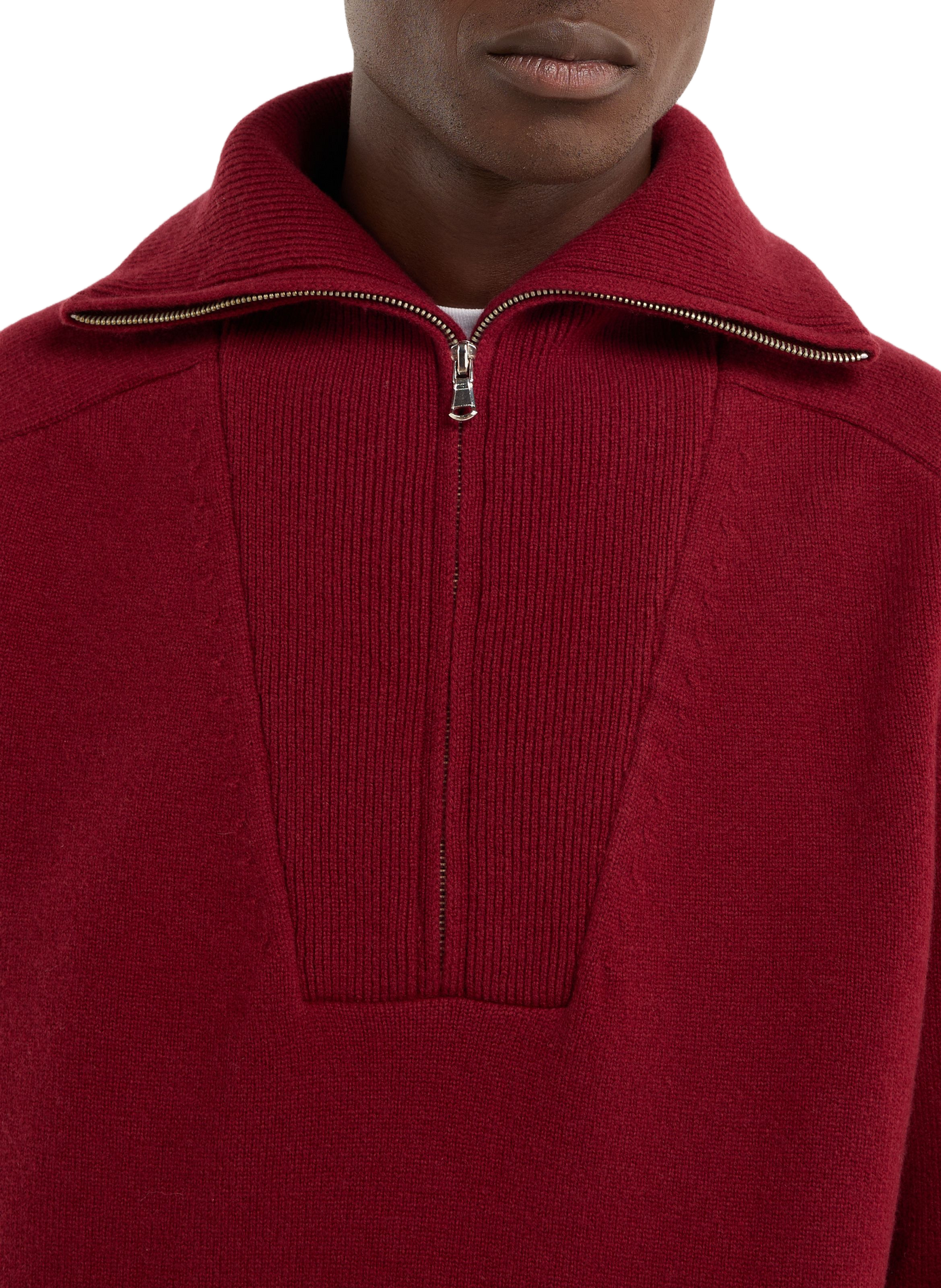 Pullover mit Stehkragen aus Wolle SAISON 1865 Rot
