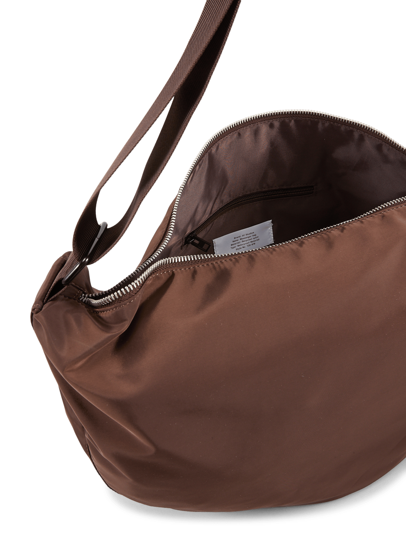 Sac zip porté croisé AY STUDIOS Marron