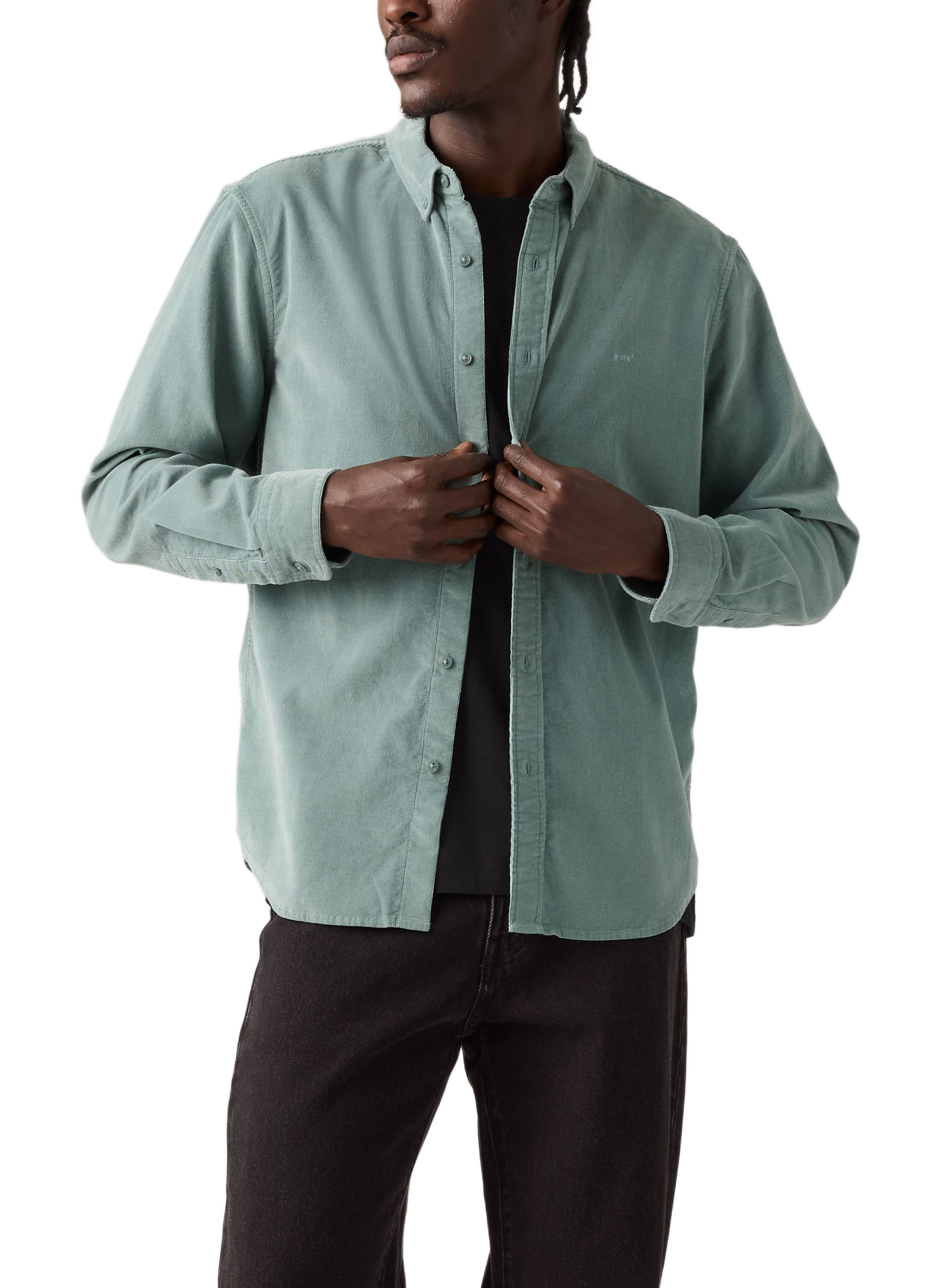Straight shirt with American collar in cotton LEVI'S Green