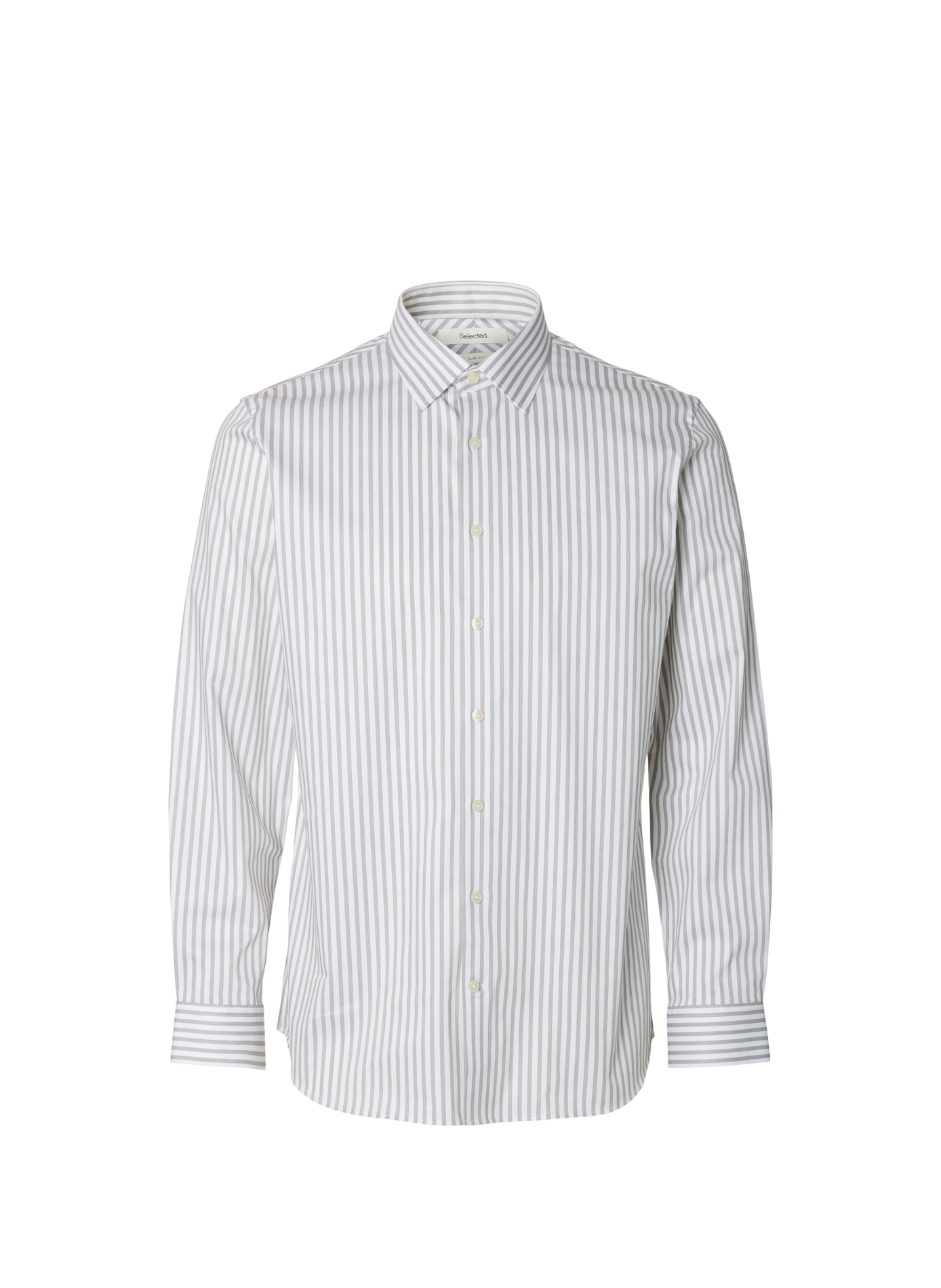 Slim-fit shirt in blended organic cotton  Kalamata stripes