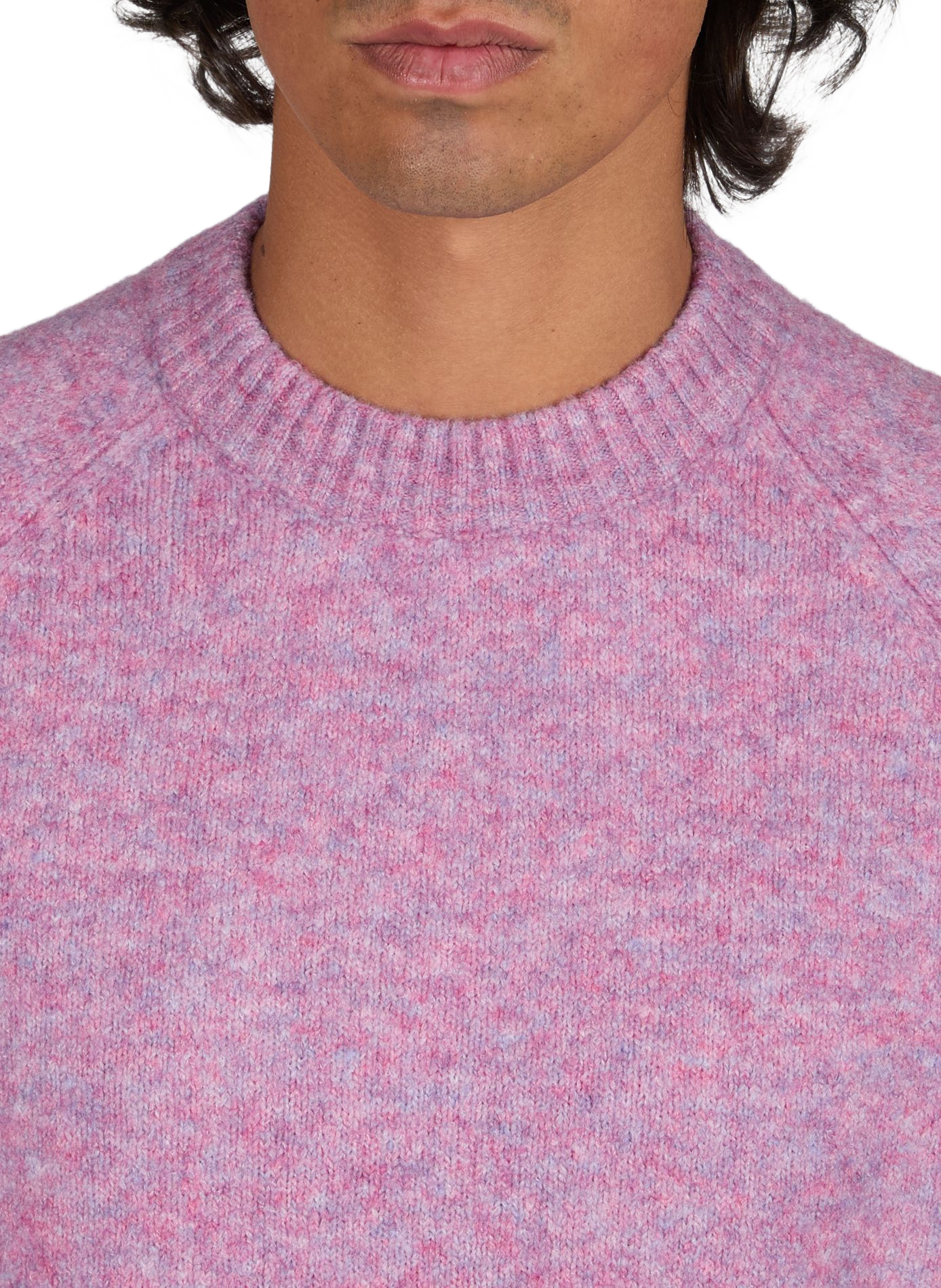 Runder melierter Pullover LES DEUX Violett