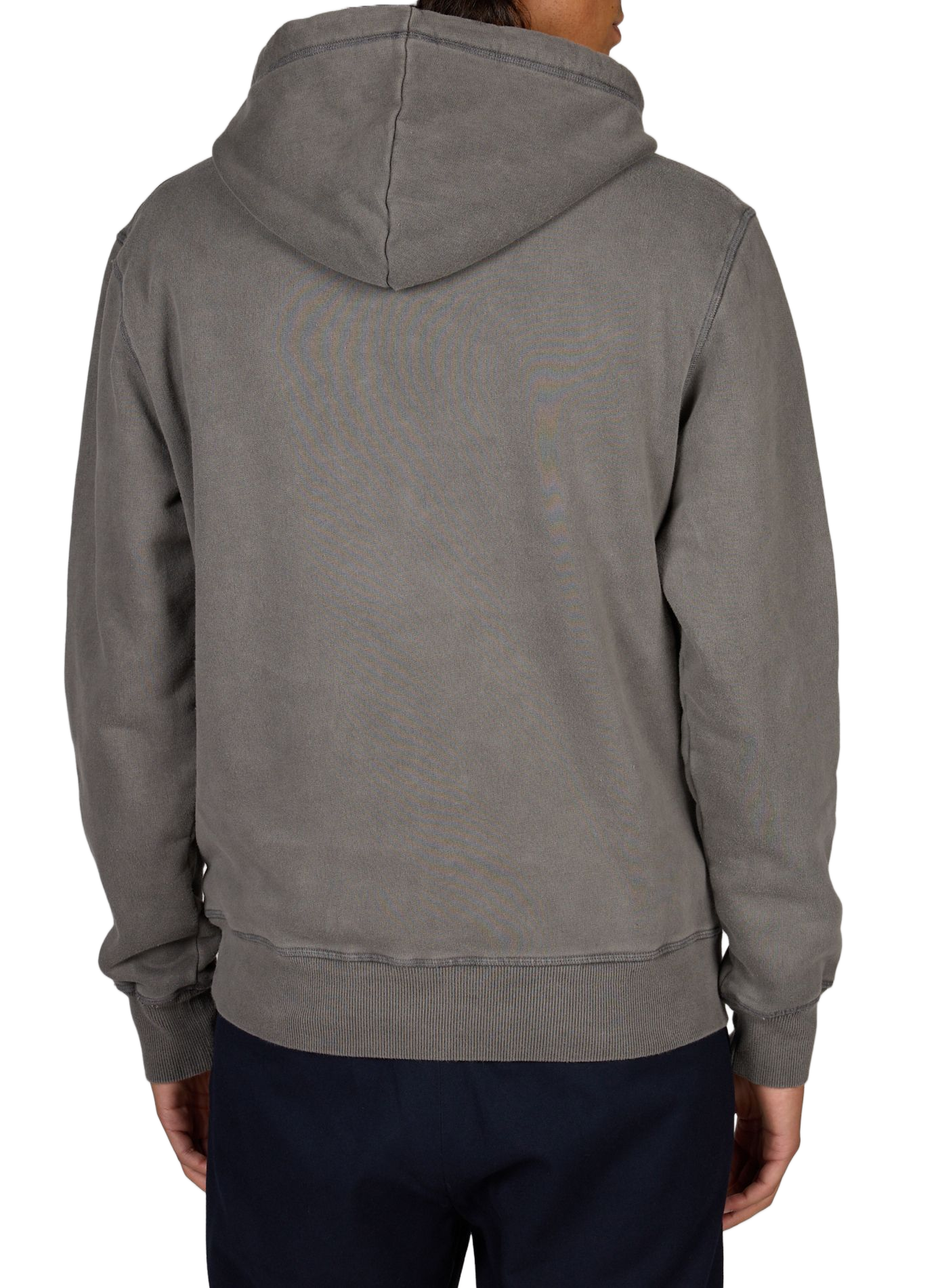 Sweat uni à capuche en coton SCHOTT Gris