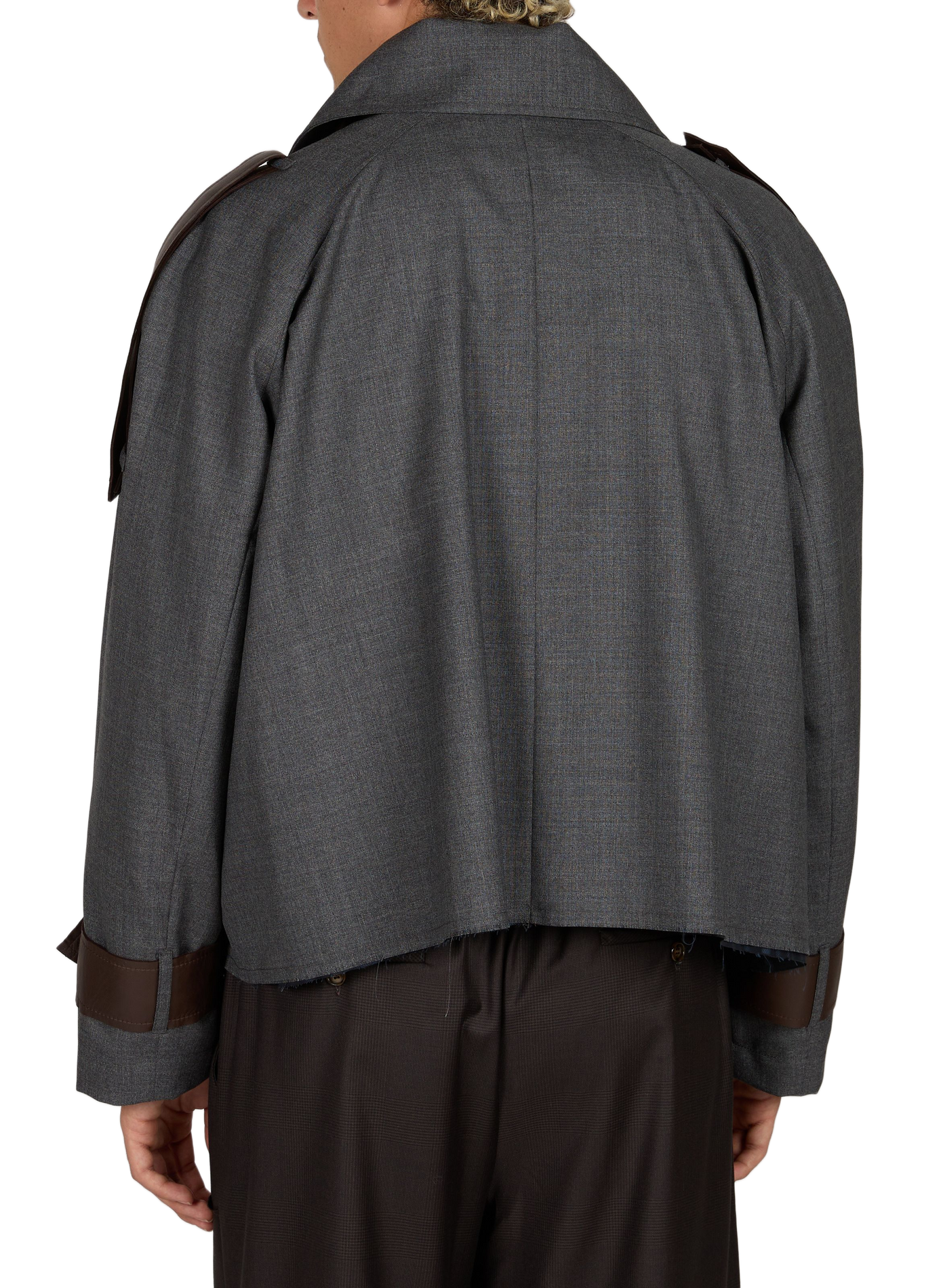 Straight coat with classic collar in virgin wool SONIA CARRASCO Grey