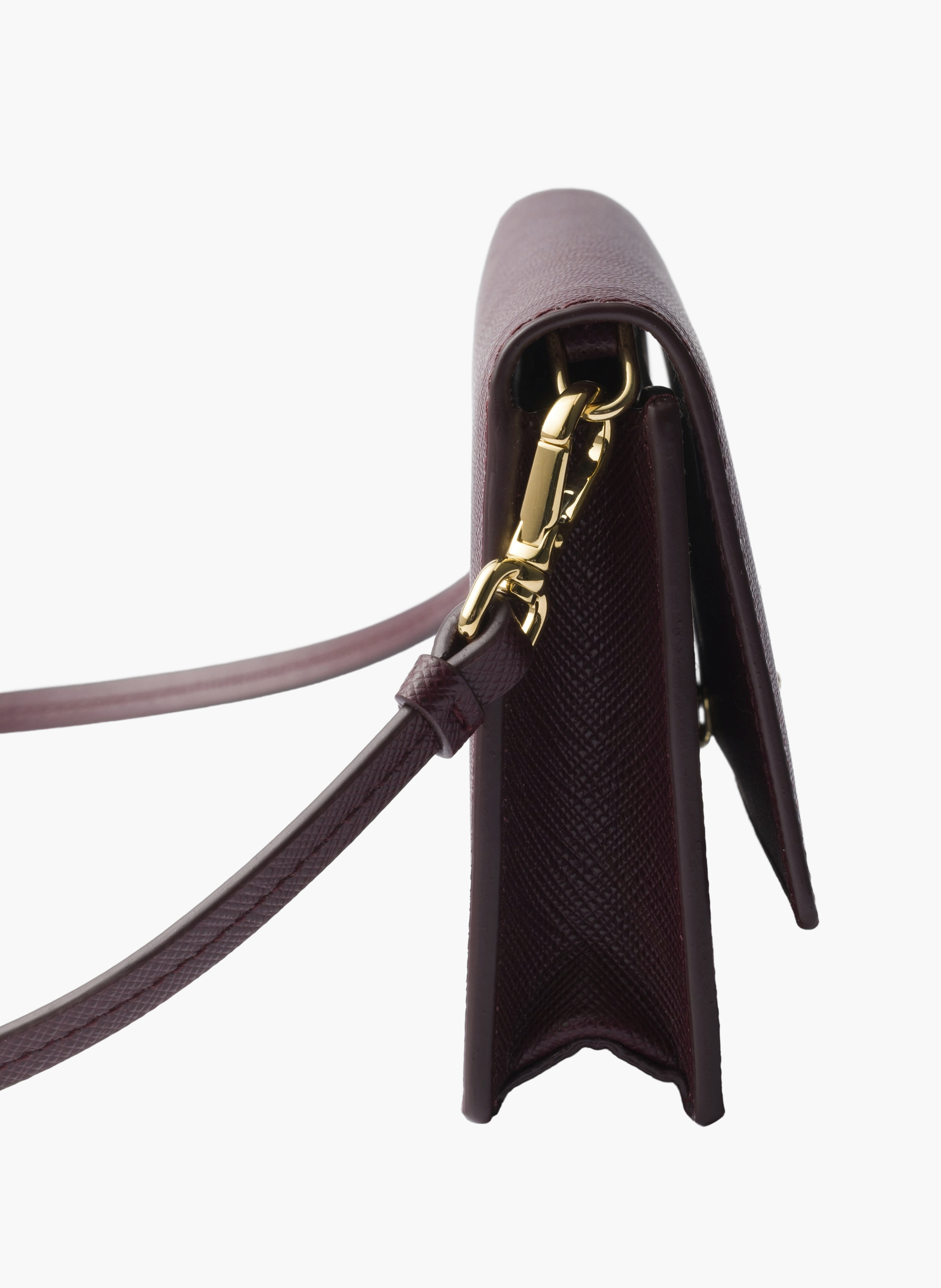 Mini sac en cuir saffiano PRADA Rouge