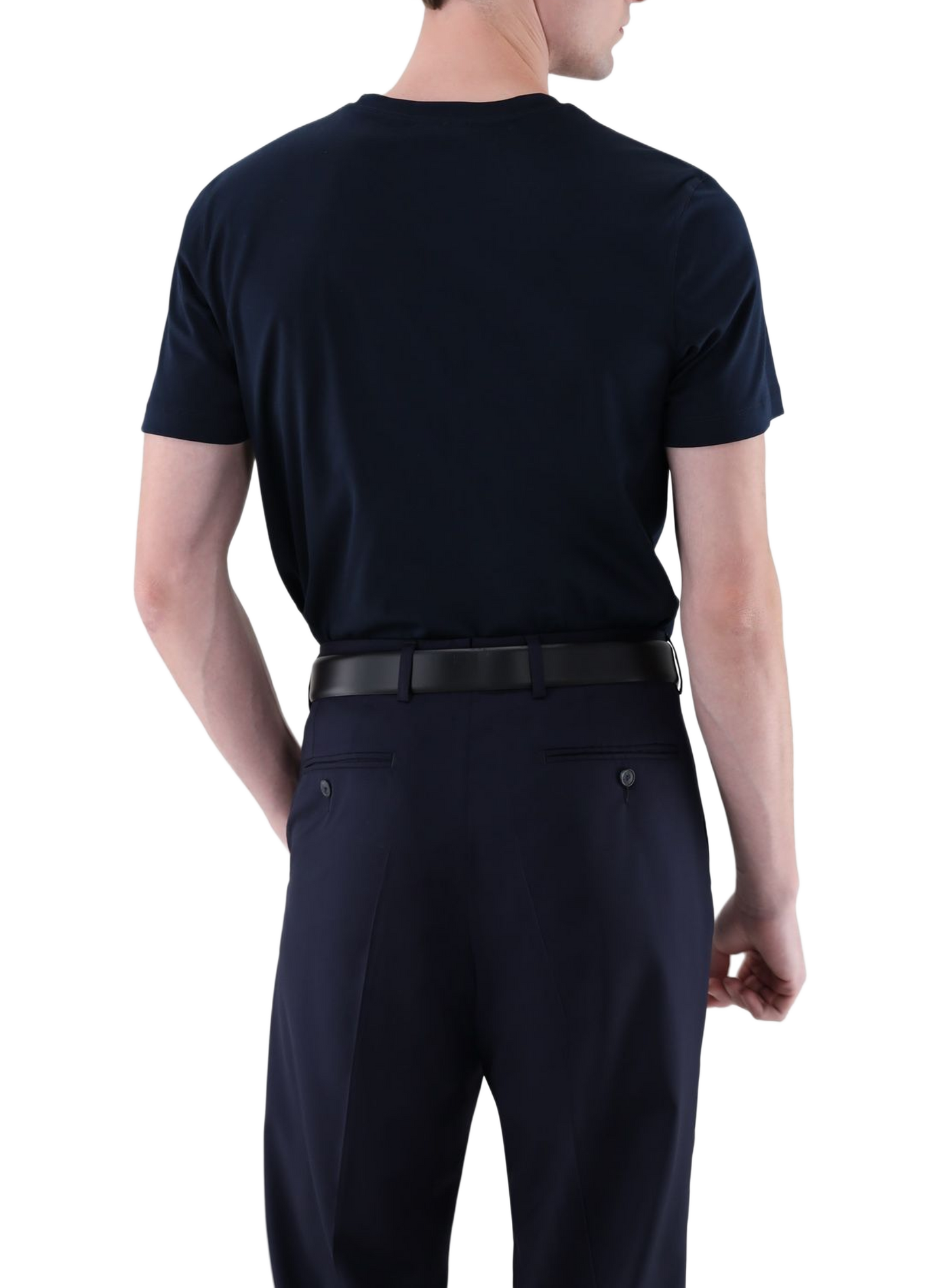 Effen recht T-shirt met ronde hals VAN LAACK Blauw