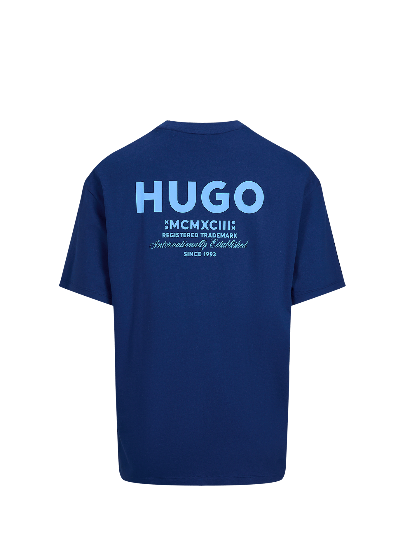 Short-sleeve printed cotton T-shirt  HUGO BLUE Blue