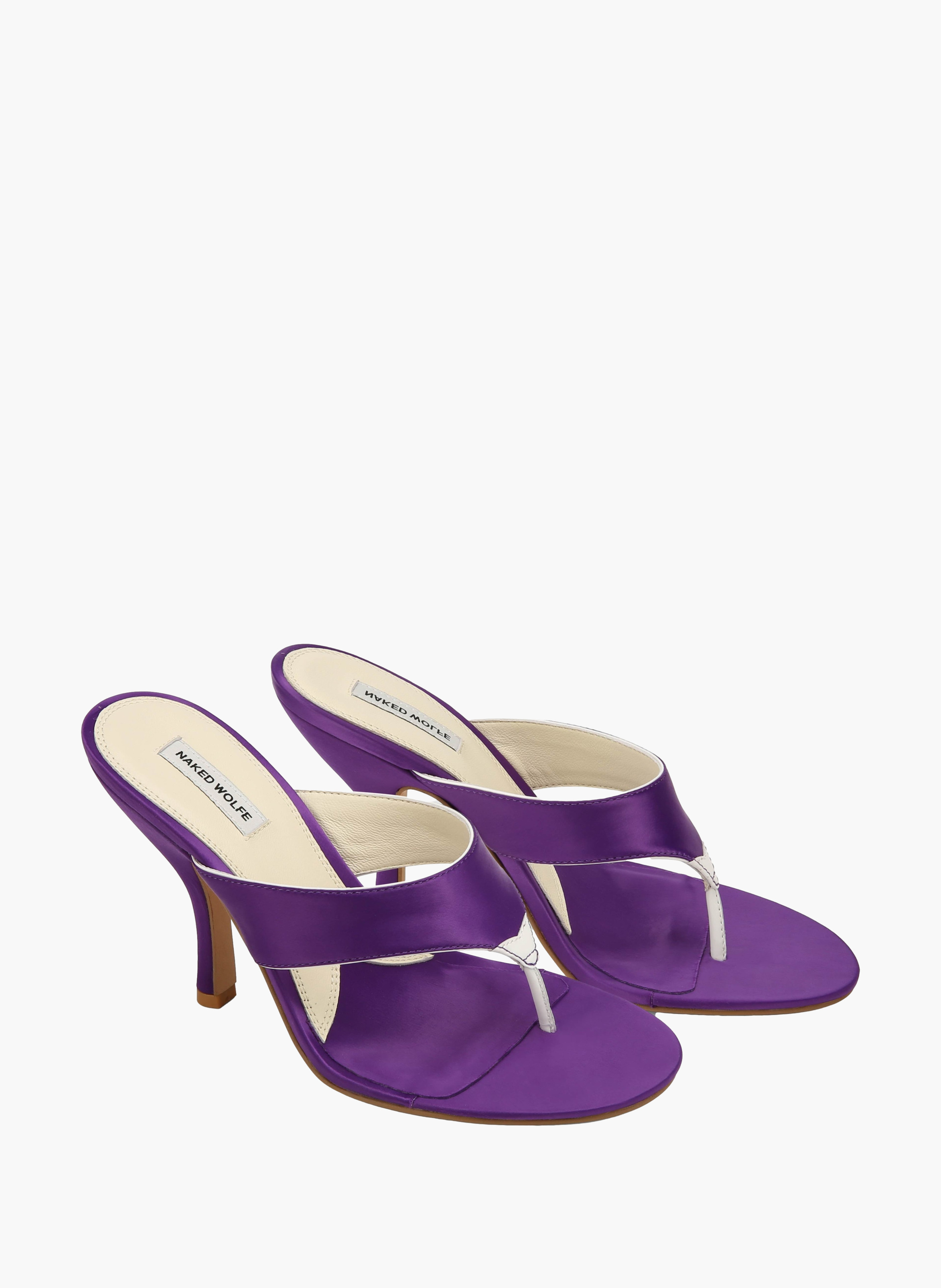 Chaussures à talons martine en satin NAKED WOLFE Violet