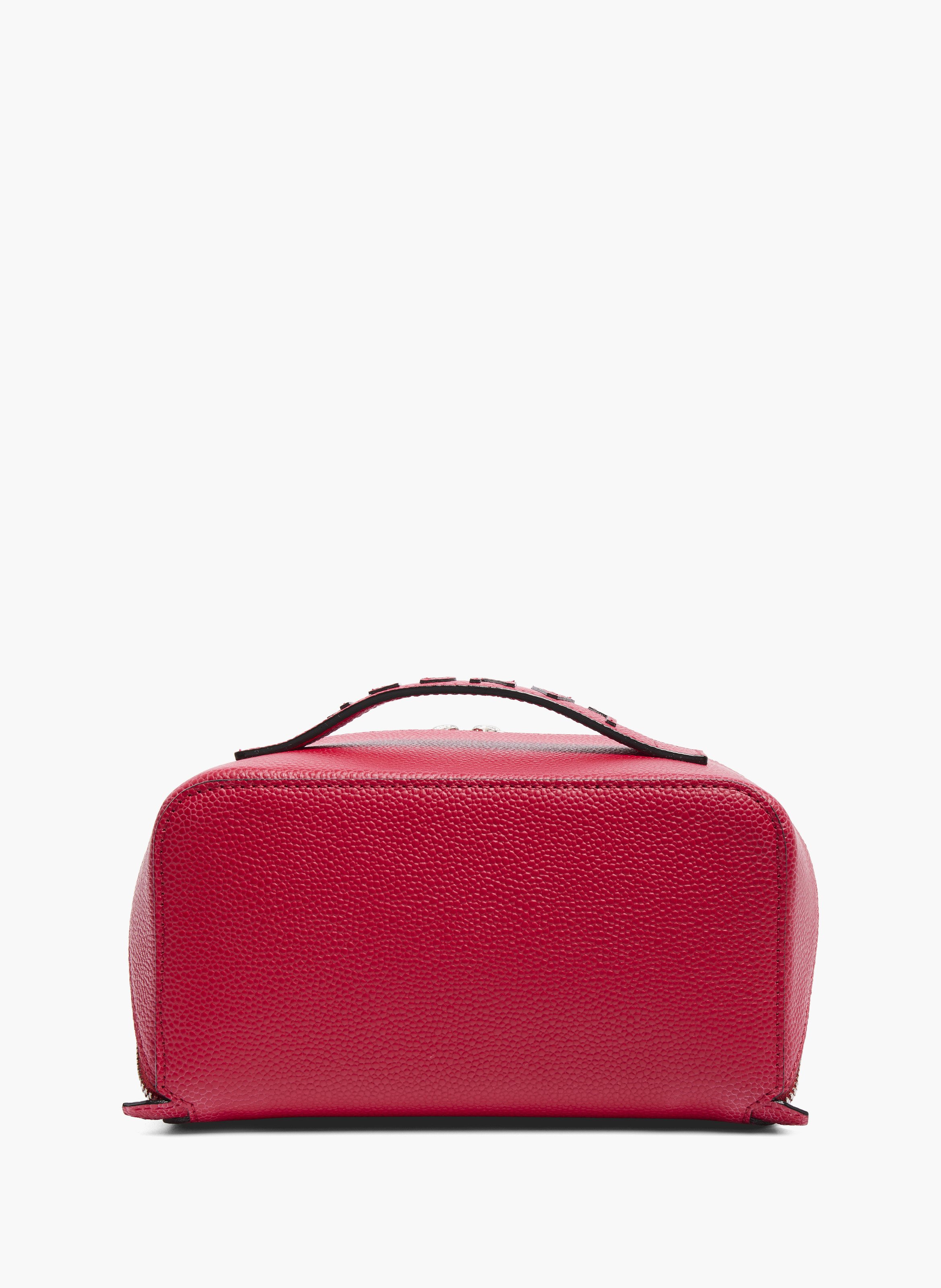 Ninon-toilettas van Lancel in kalfsleer met korrel & glad LANCEL Rood