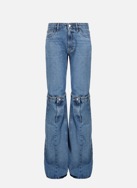 Ausgestellte Jeans mit offenen Knien BlauCOPERNI 