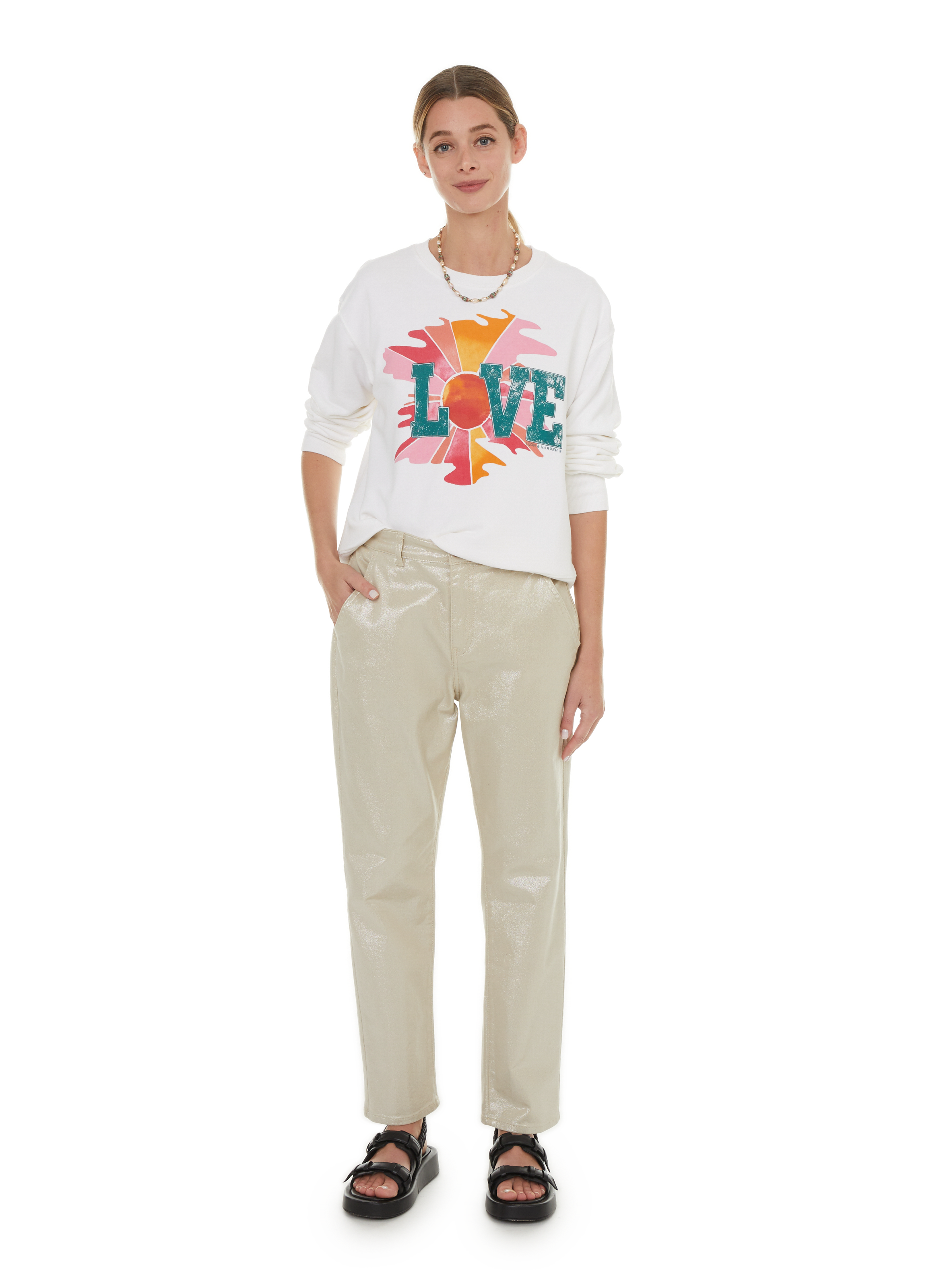 Tizia printed T-shirt LEON & HARPER Orange