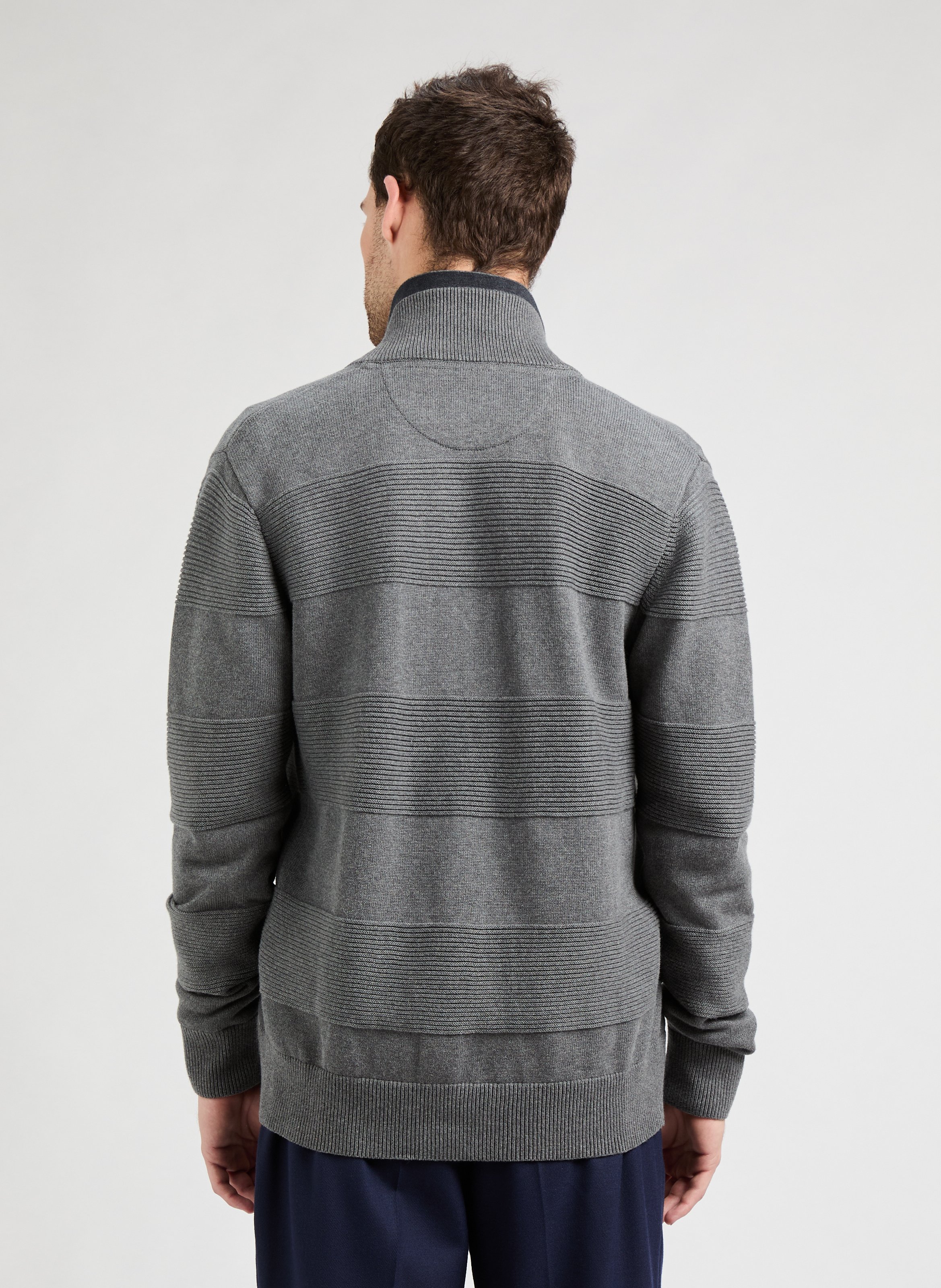Ribbed knit cardigan EDEN PARK Grey