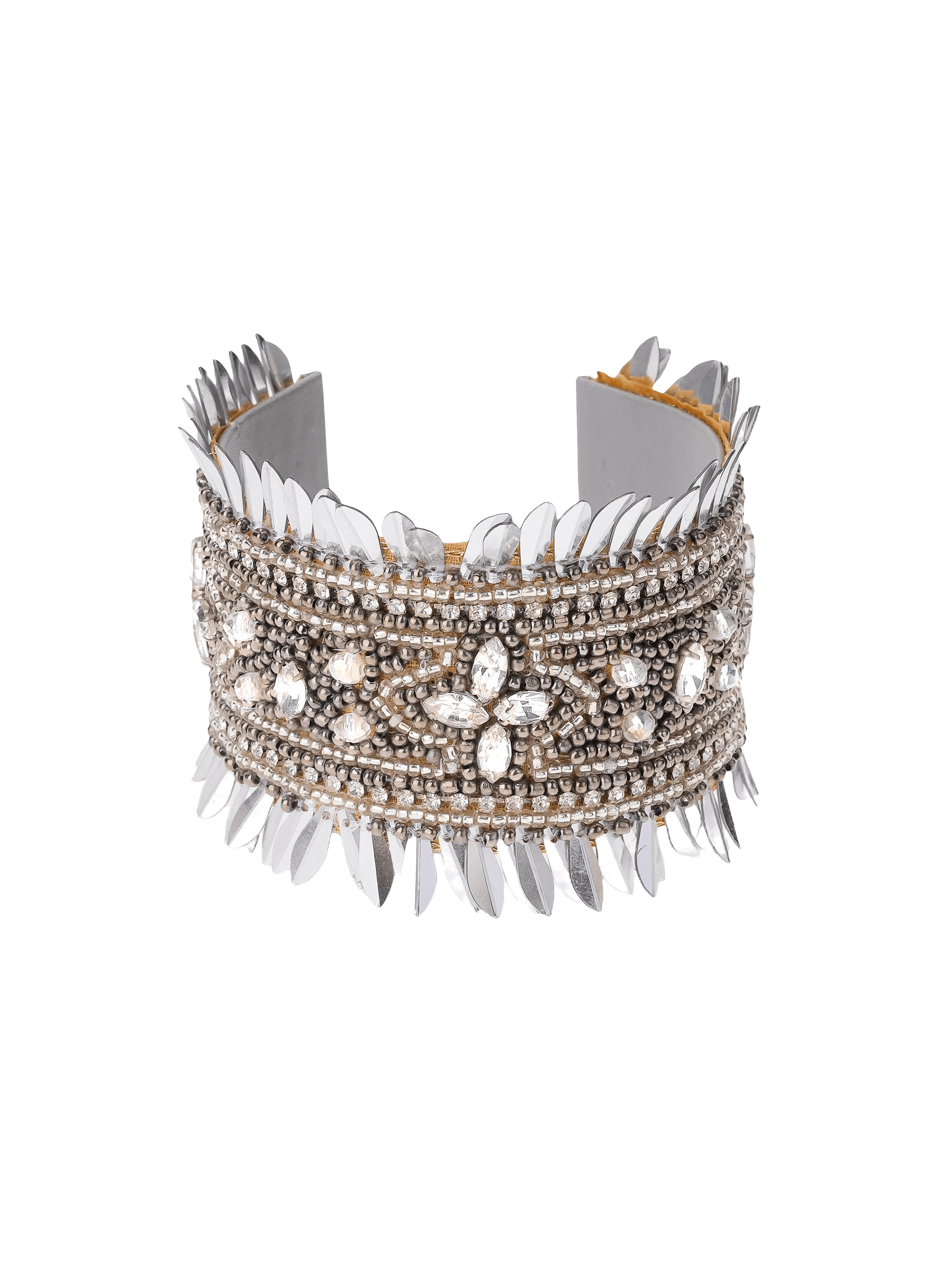 Manchette ajustable en perles elsa HIPANEMA Argent