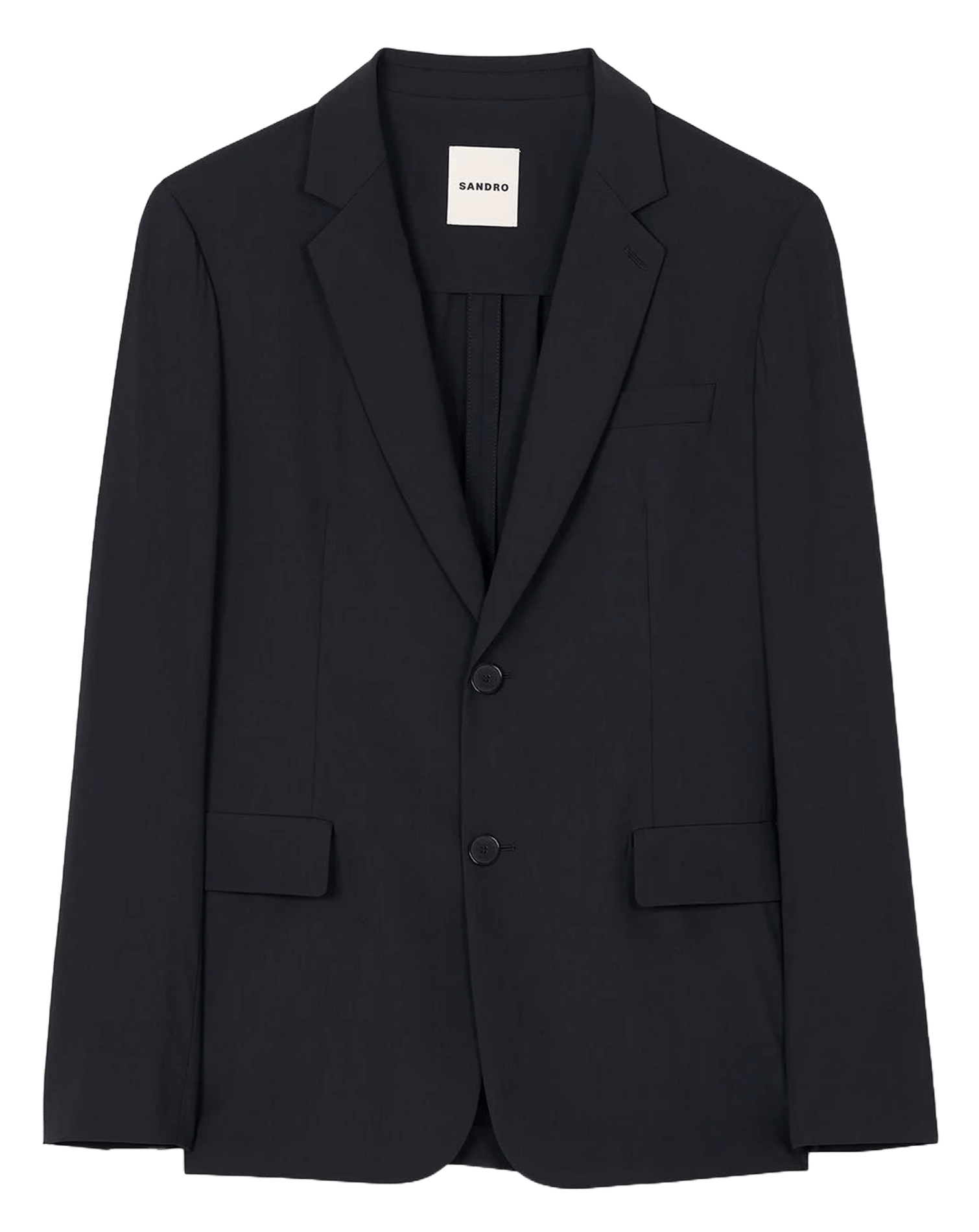 Veste de costume droite en laine mélangée SANDRO Bleu