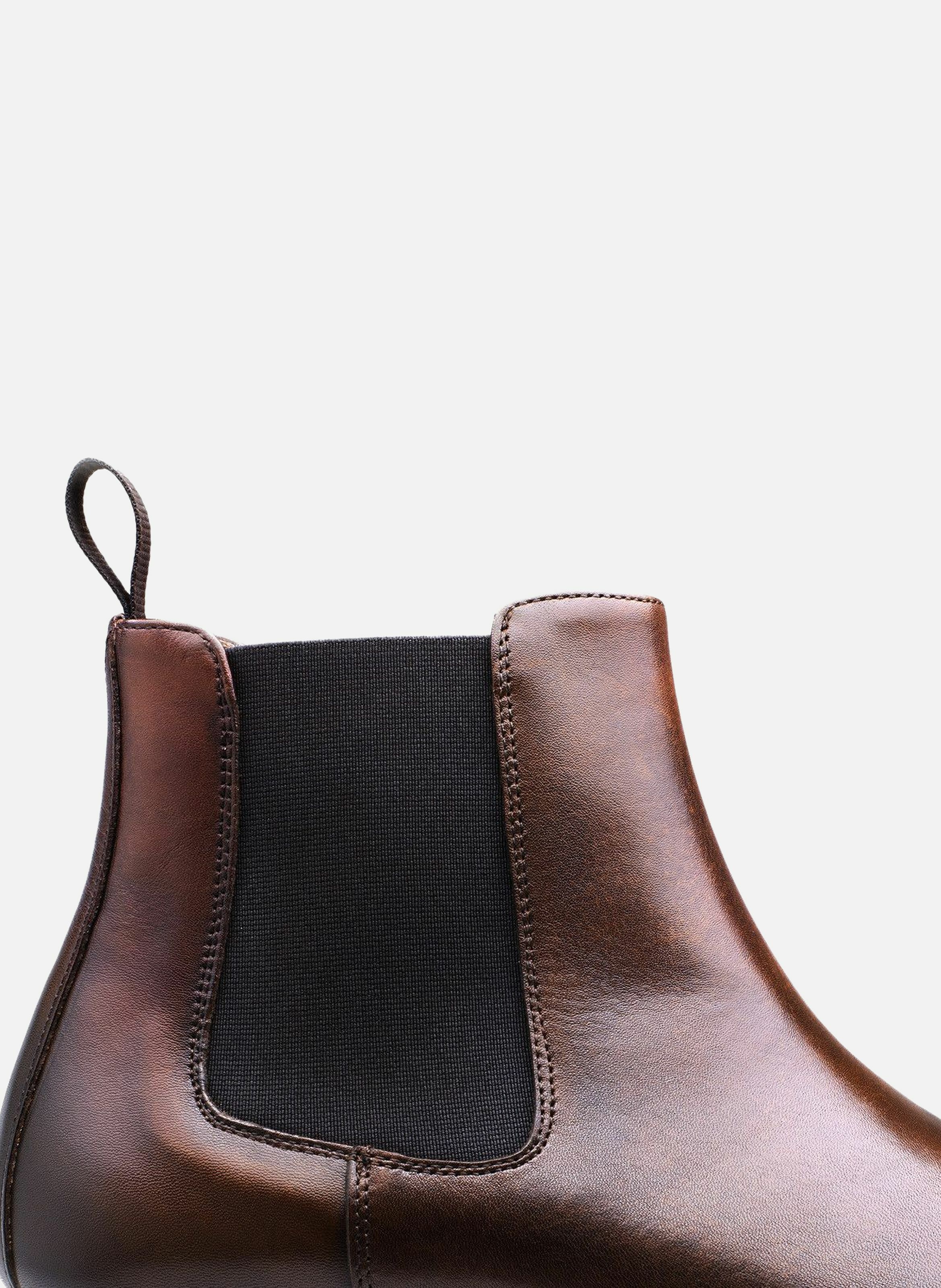 Bottines cuir chelsea FINSBURY Marron