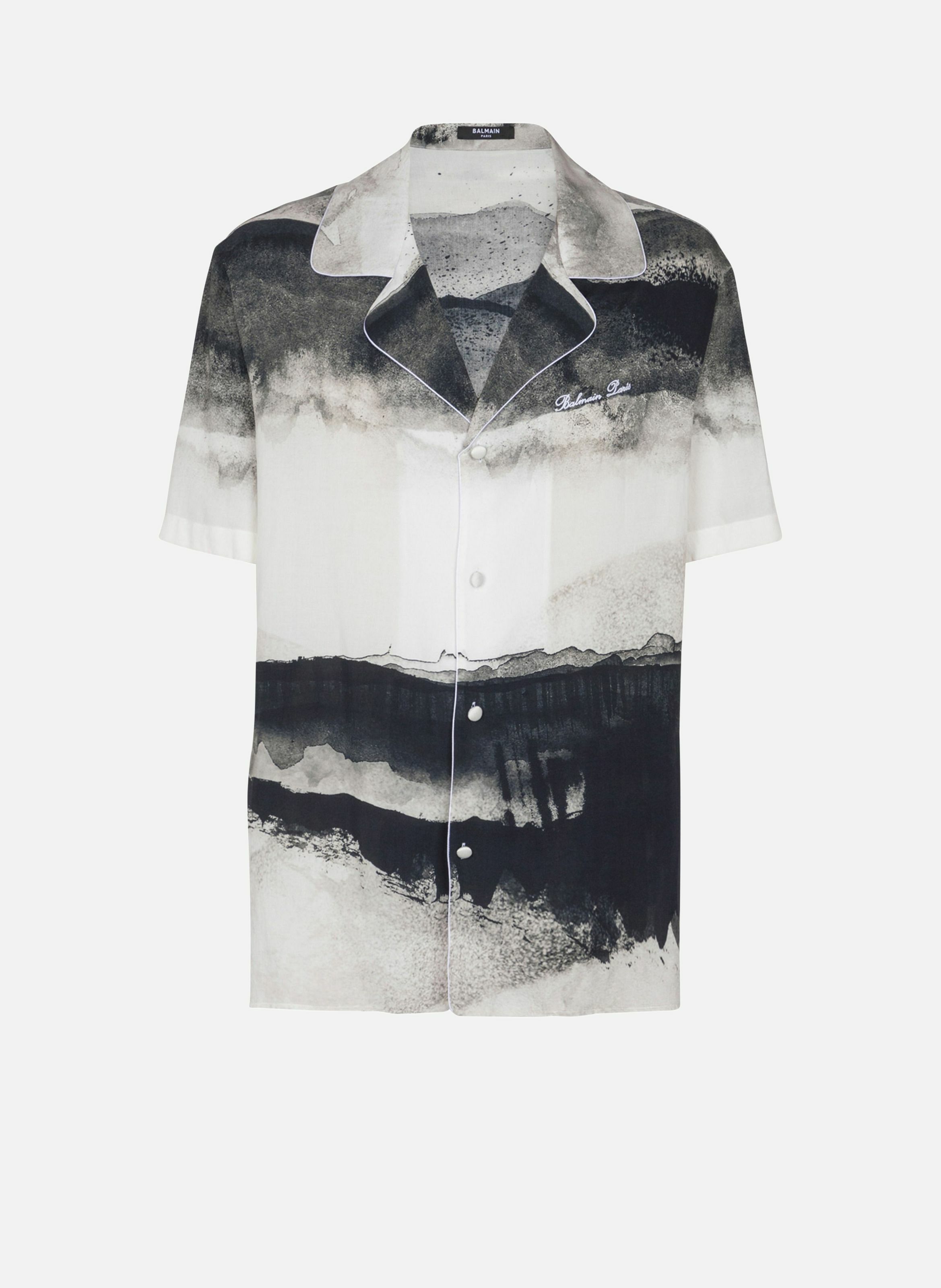 Chemise pyjama imprimée motif moon BALMAIN Blanc