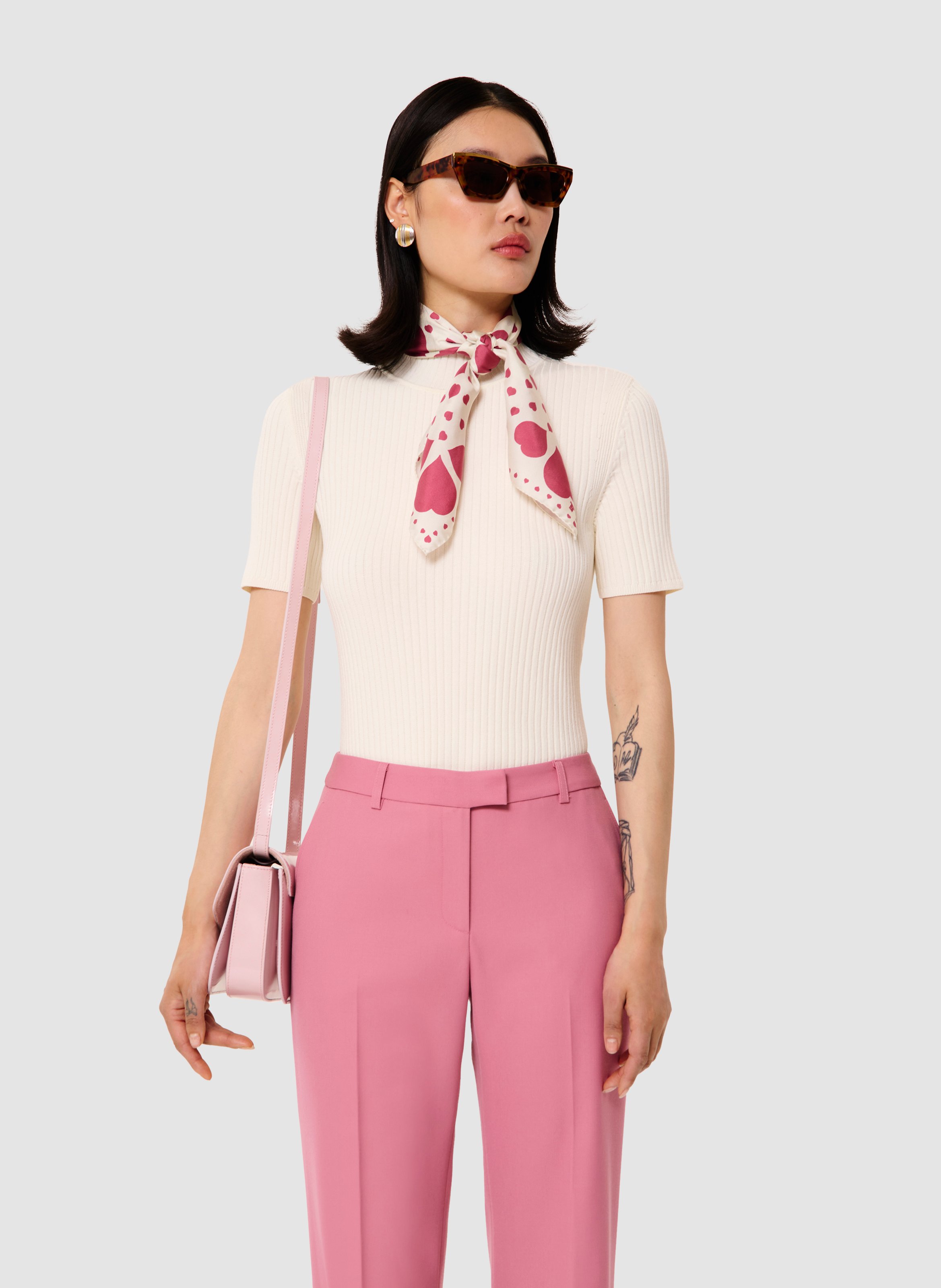 TARA JARMON Pull perla Blanc