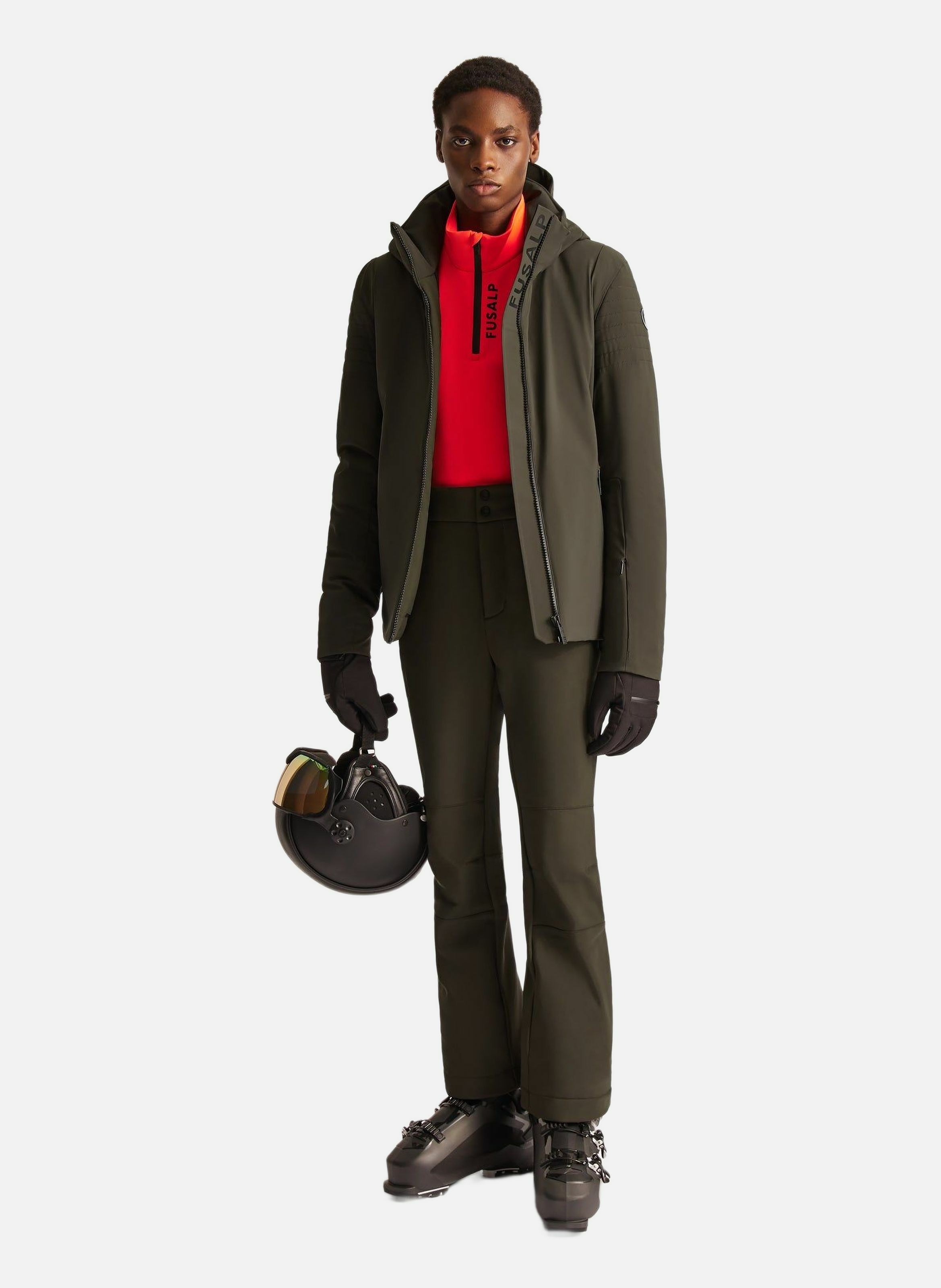 Veste de ski power col montant coupe regular FUSALP Vert