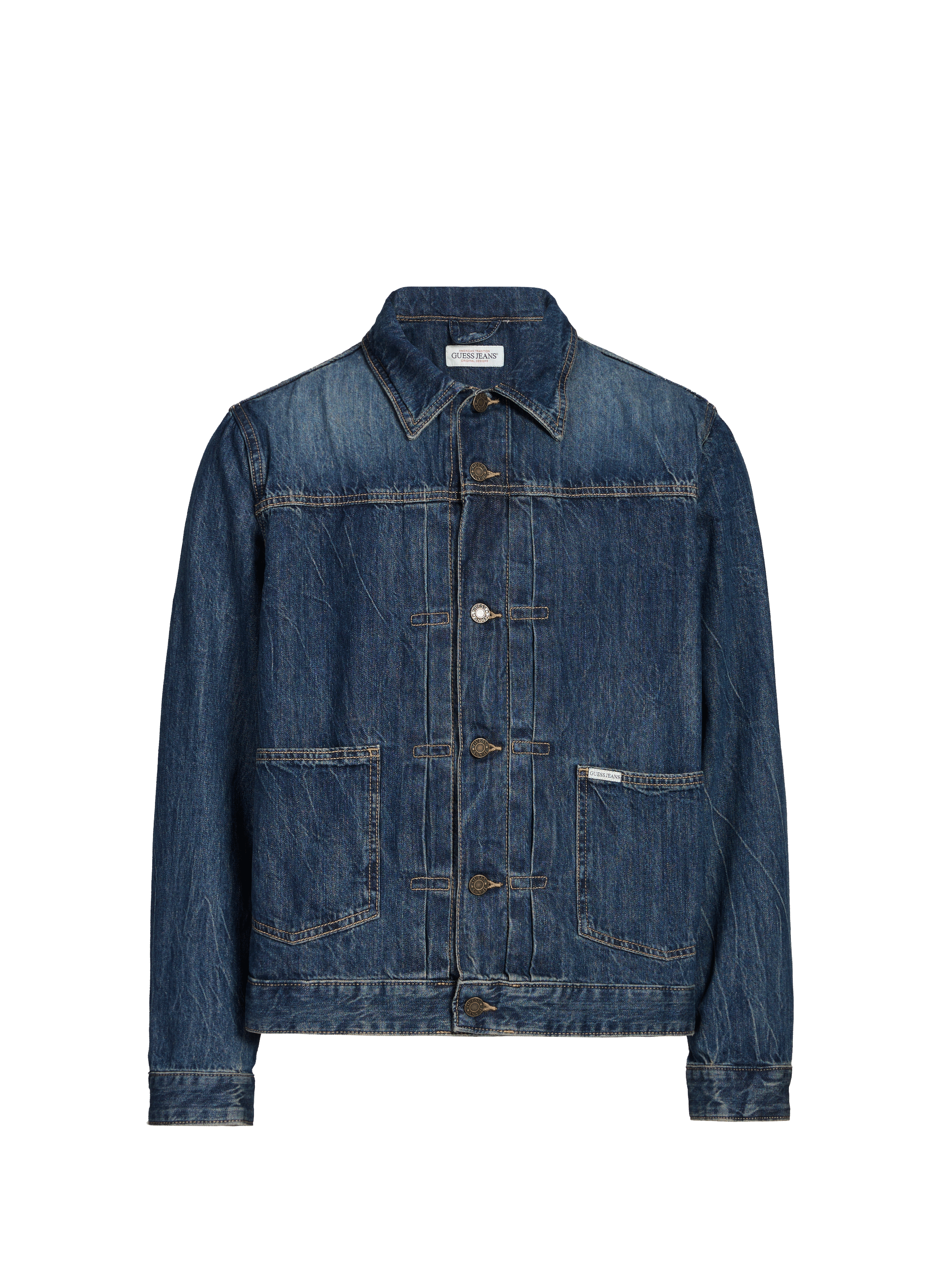 Jacket with classic cotton collar GUESS Blue