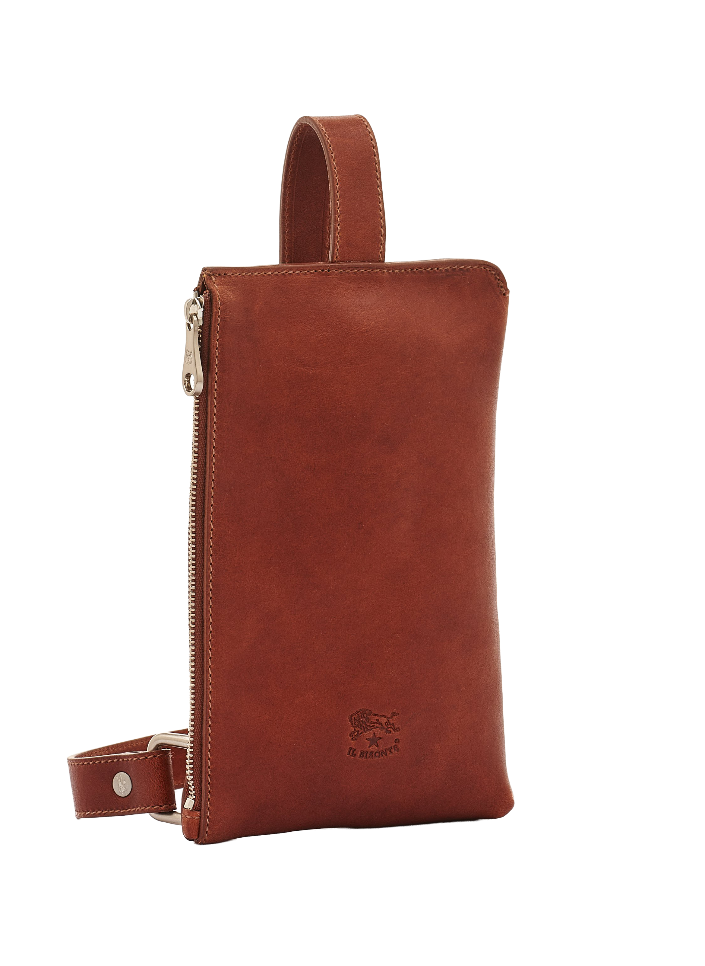 Sac banane en cuir de vachette IL BISONTE Marron