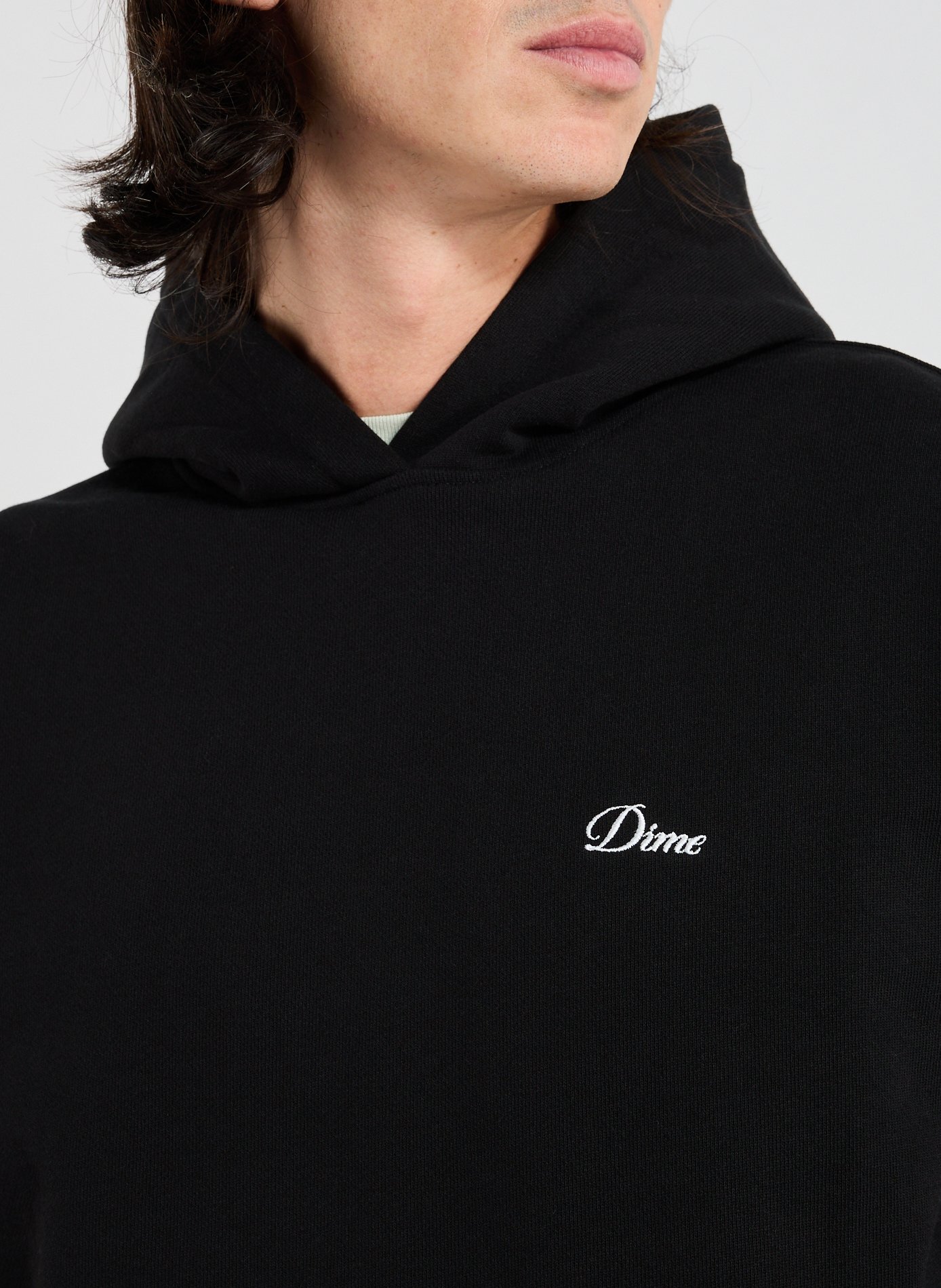 Hoodie à glissière en coton mélangé DIME Noir