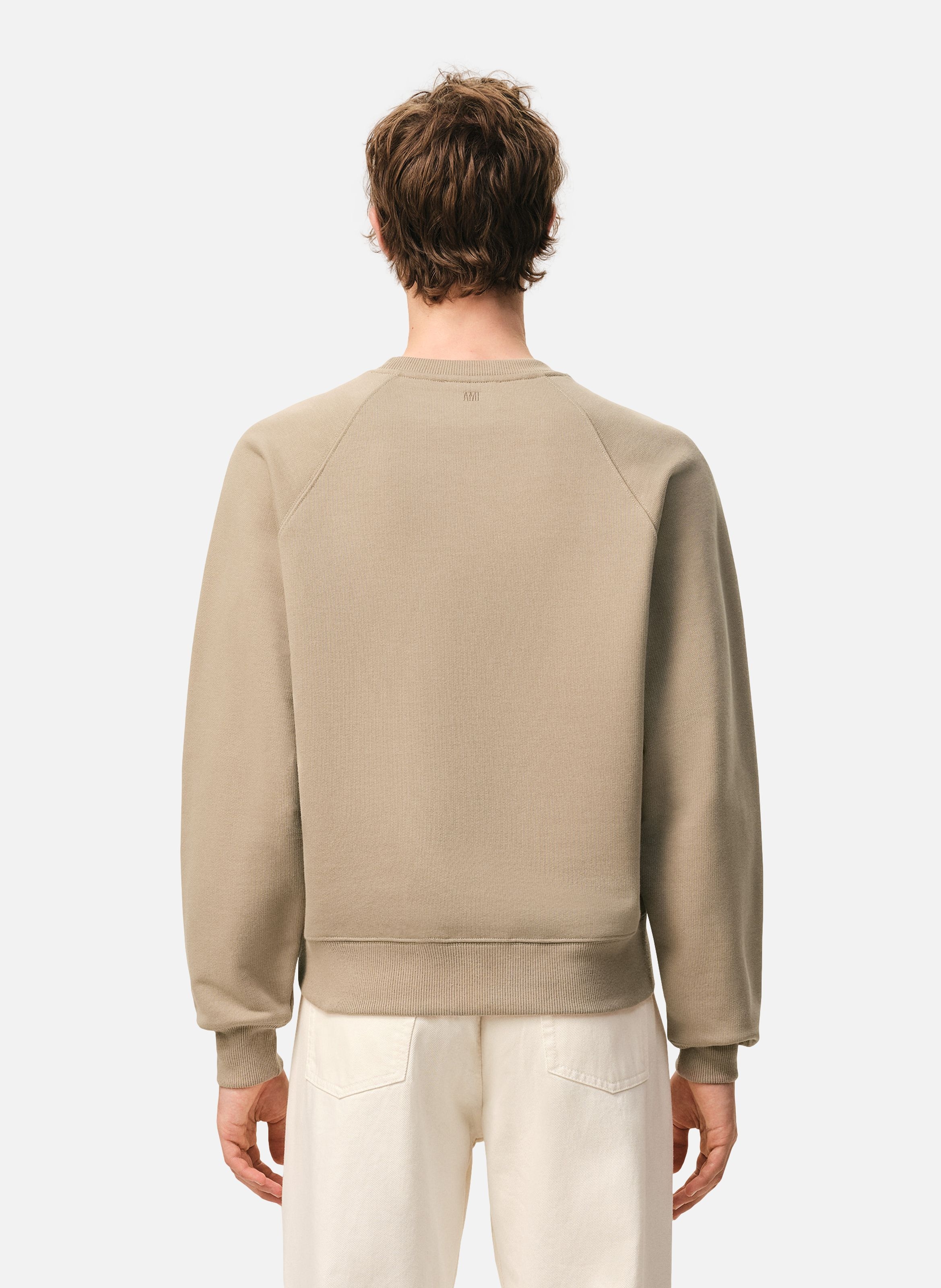 Sweatshirt Ami De Coeur En Coton unisexe AMI PARIS Beige