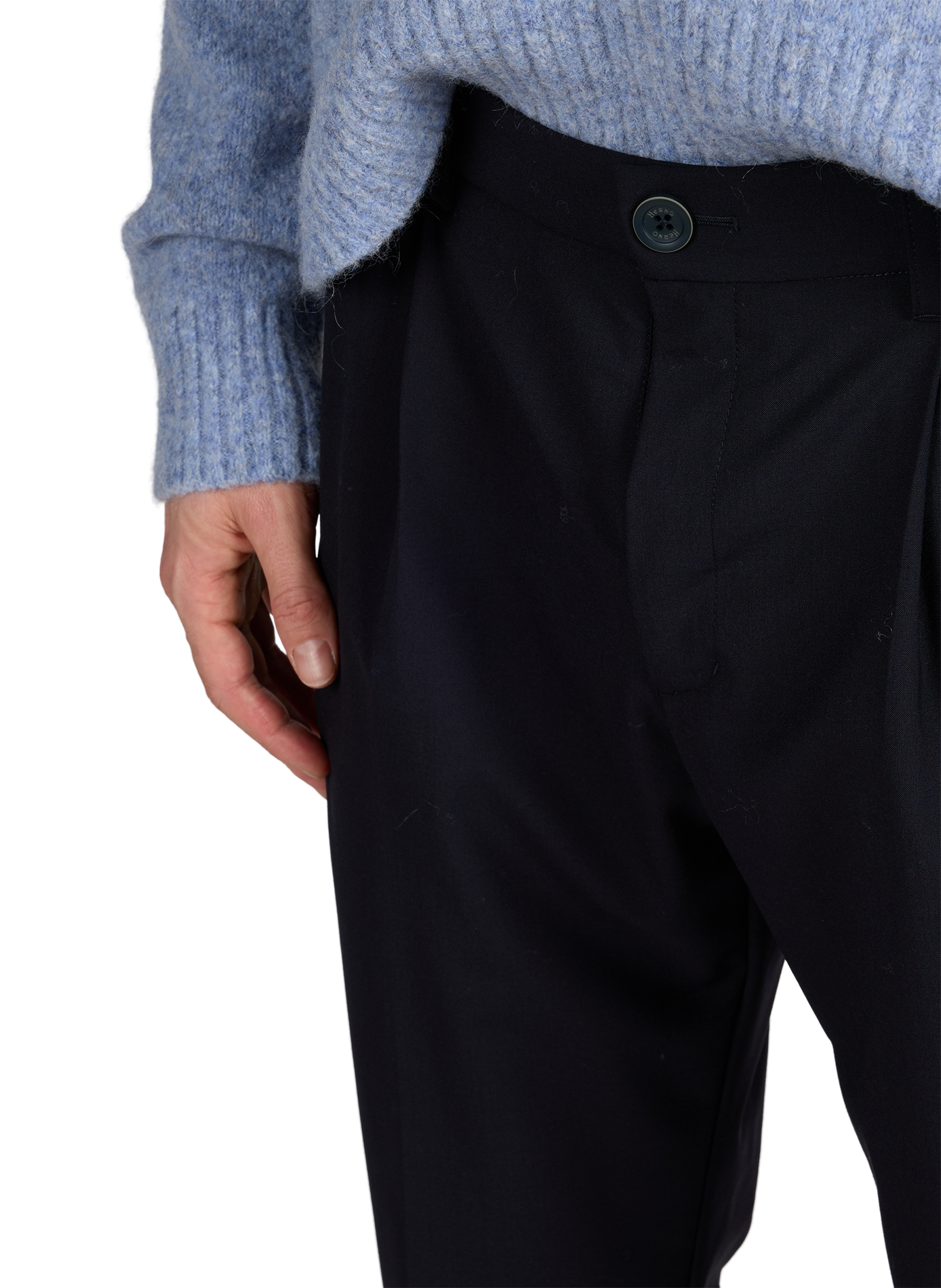 Solid color pants with drawstrings HERNO Blue
