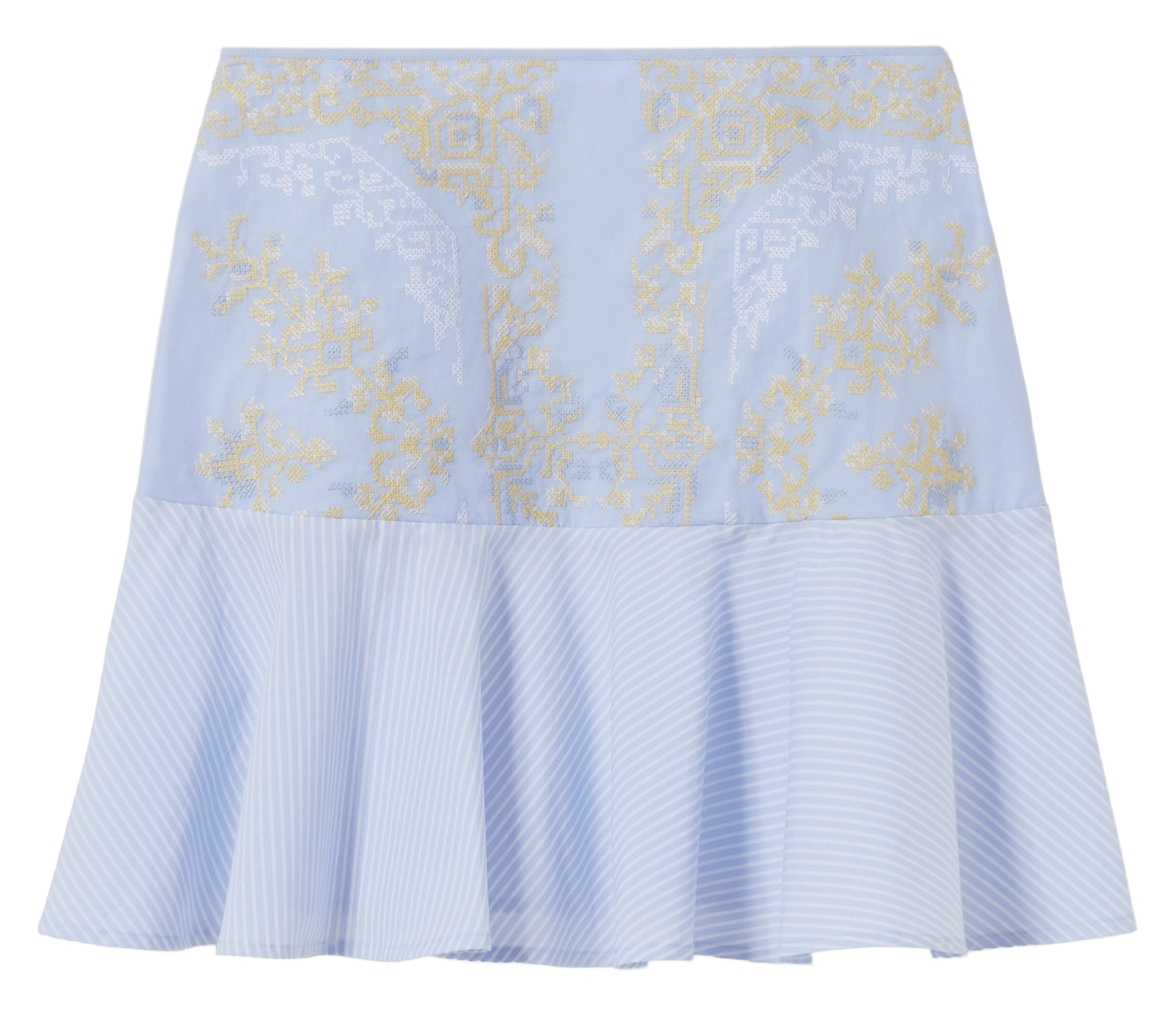 Jupe courte en coton rayé CLAUDIE PIERLOT Multicolore