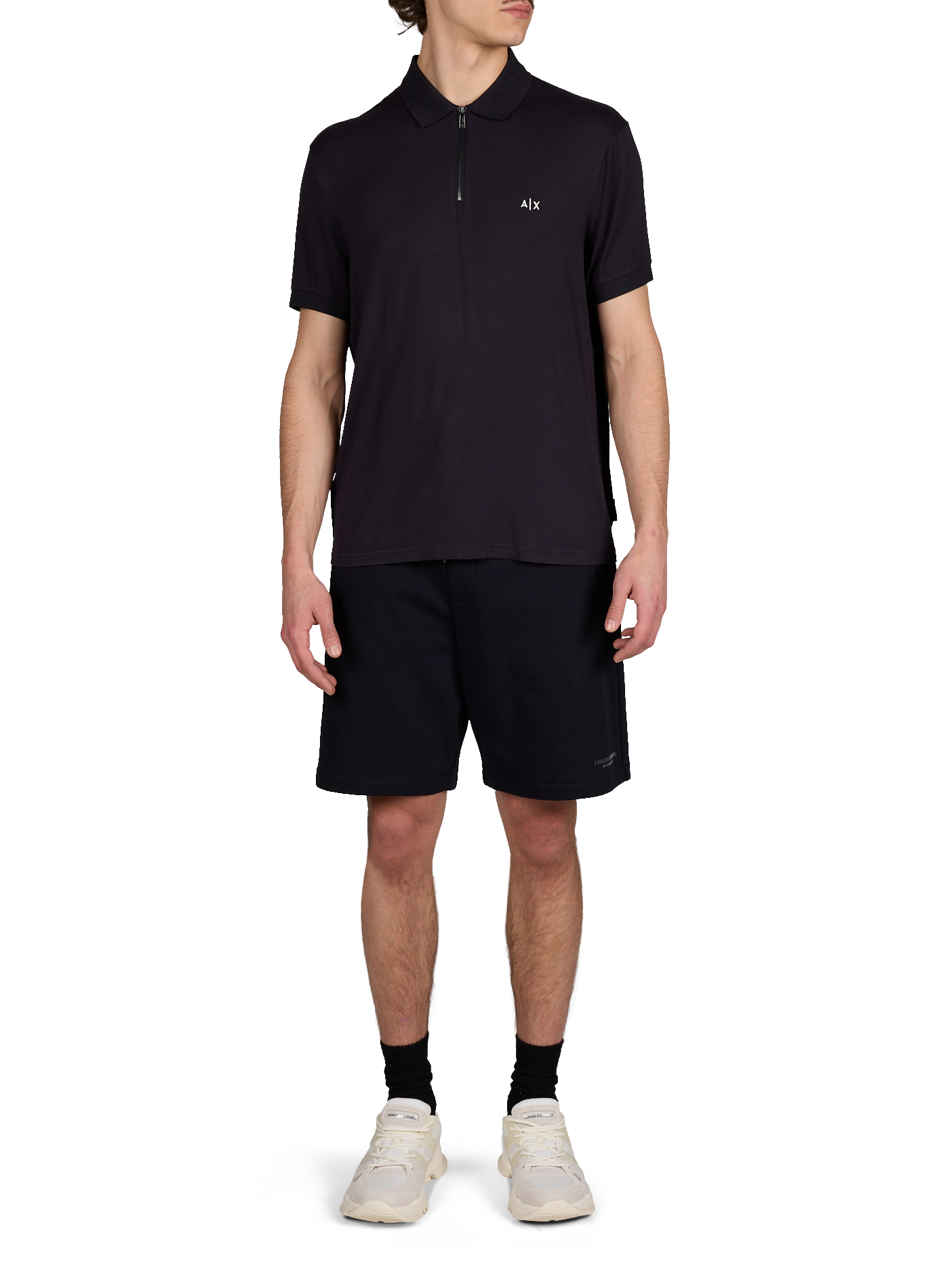 Half-zip polo shirt ARMANI EXCHANGE Blue