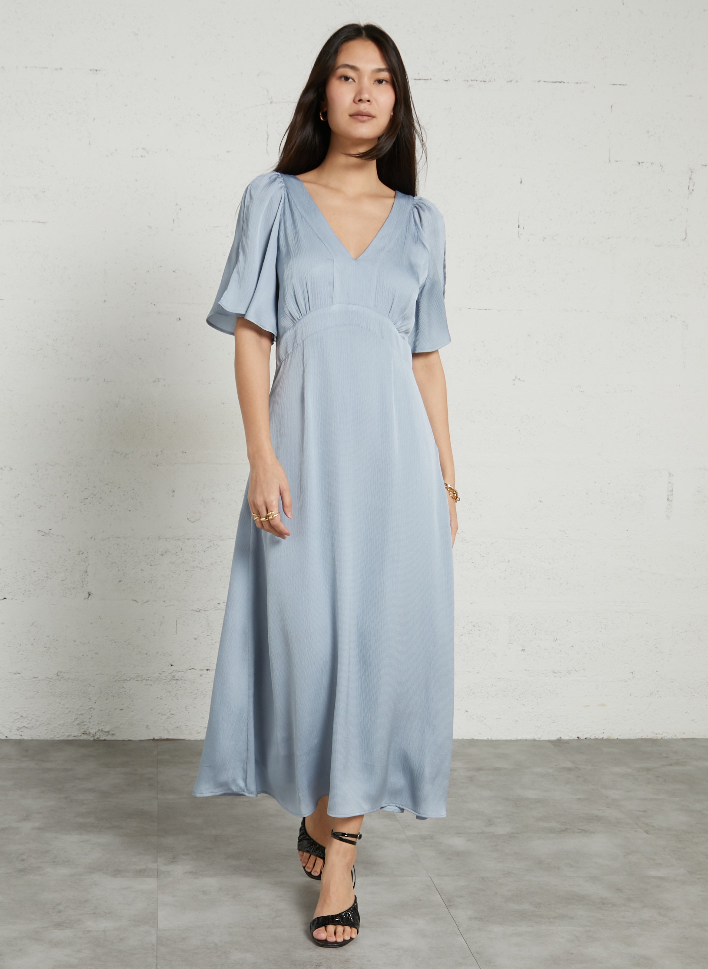 Robe longue évasée bridget MAISON 123 Bleu