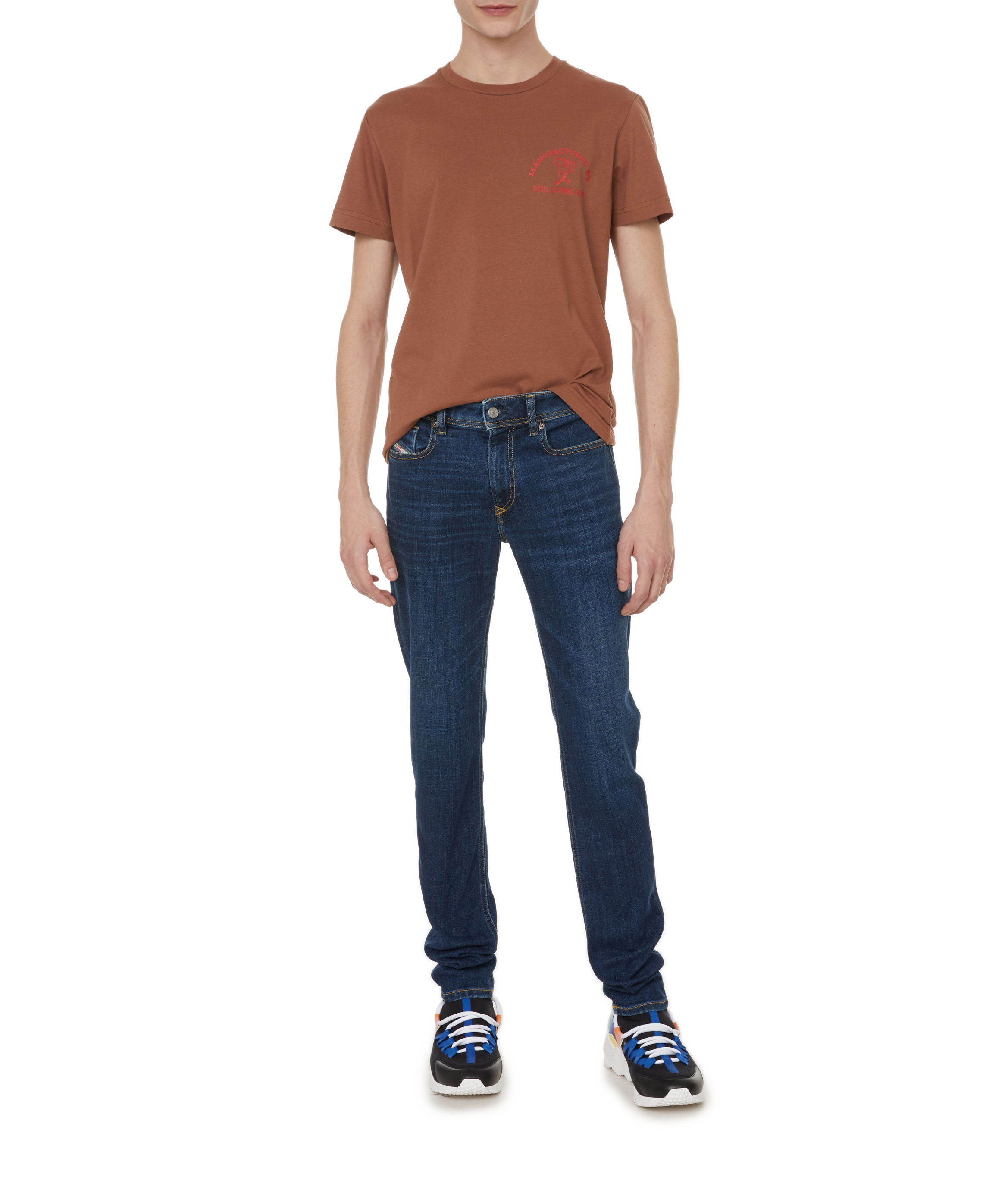 Jean droit en coton  DIESEL Bleu