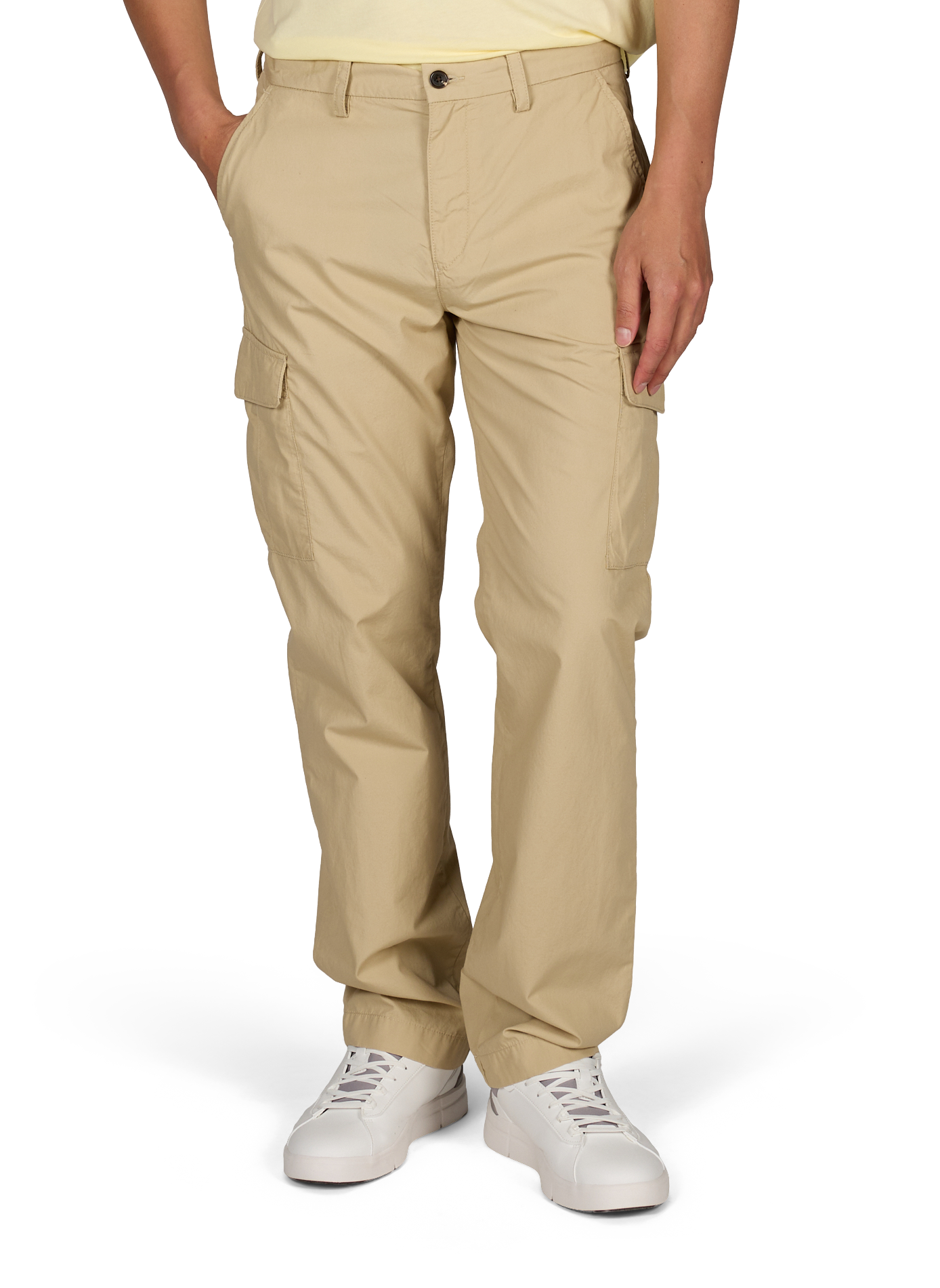 Pantalon droit cargo en coton léger GANT Beige