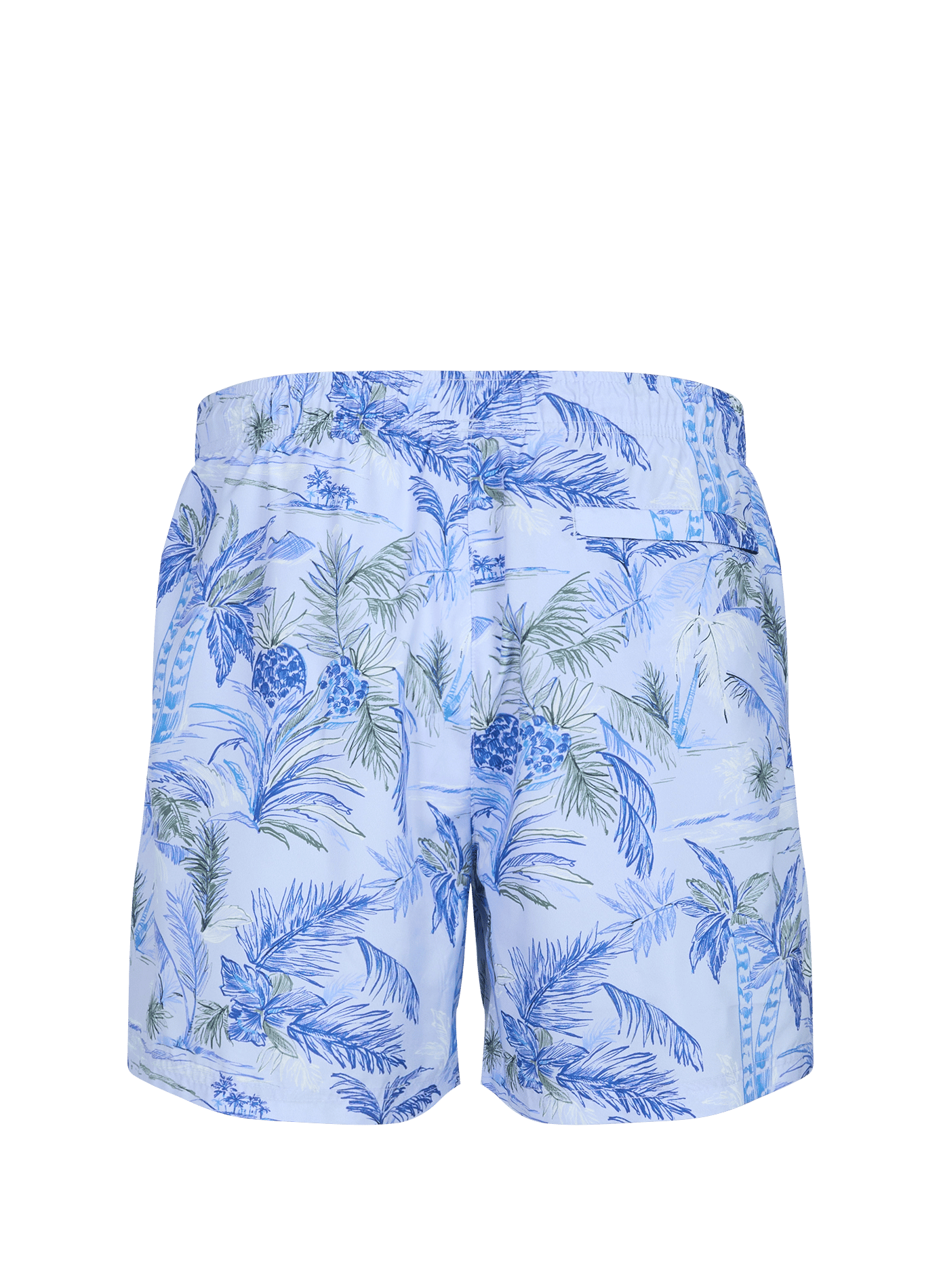Palm tree print swim shorts ETON Blue
