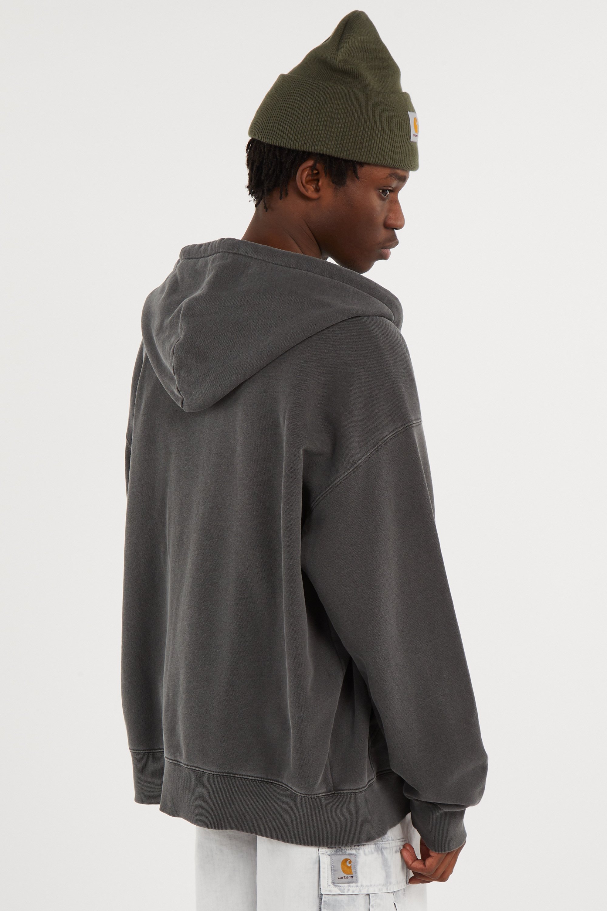 Hoodie zippé hooded nelson CARHARTT WIP Noir