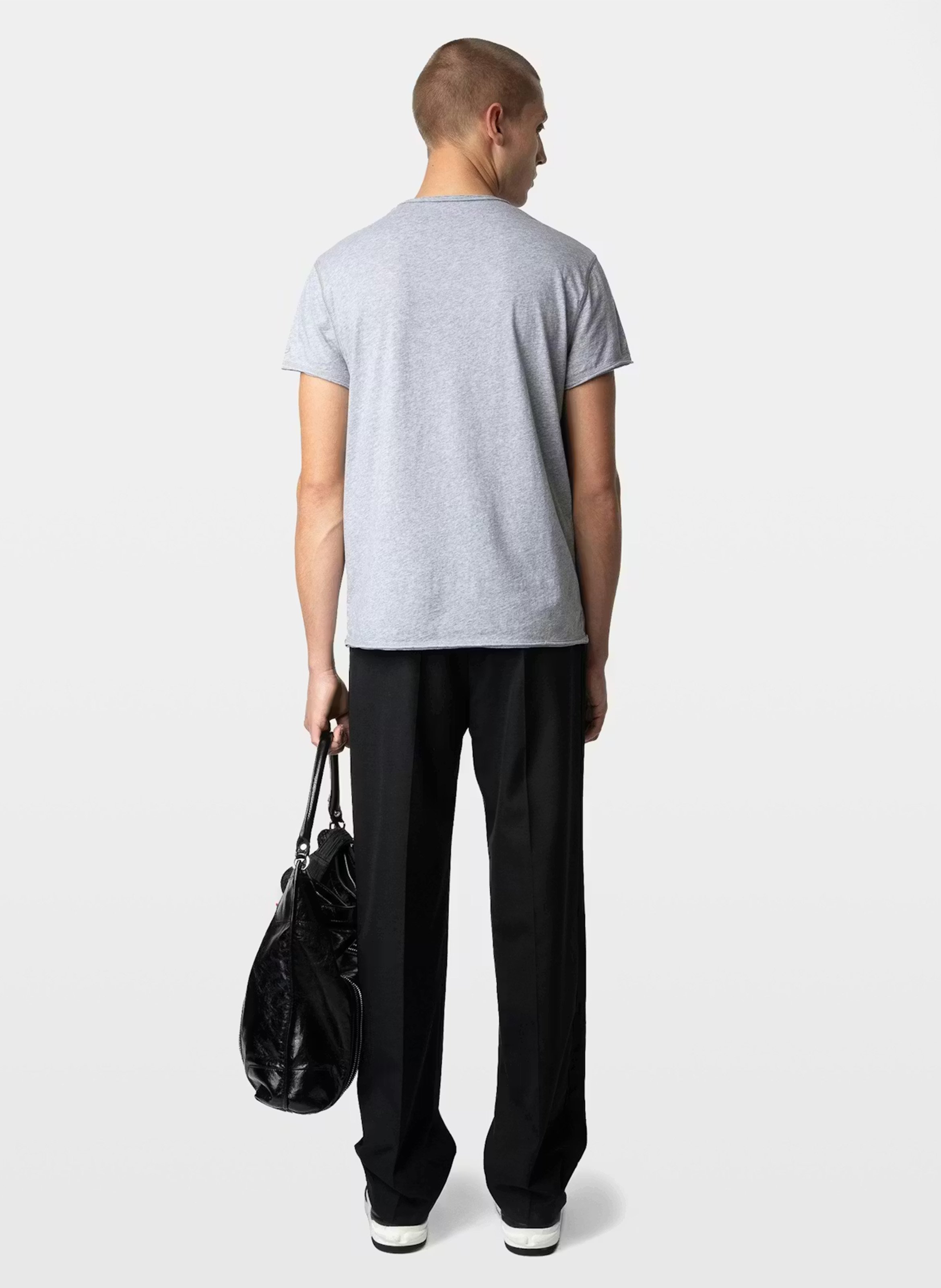 Tee-shirt droit en coton bio monastir ZADIG&VOLTAIRE Gris
