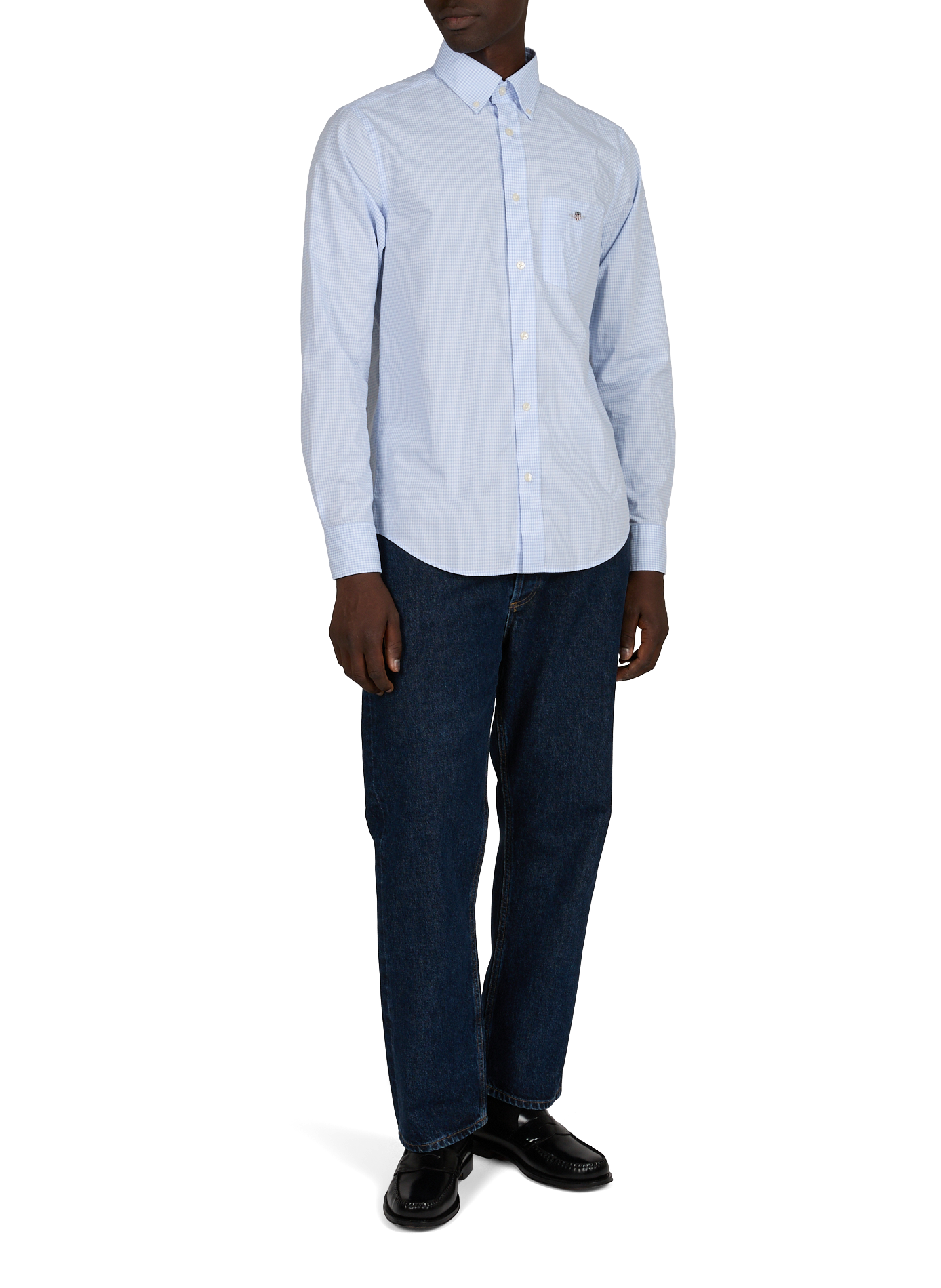 Classic collar checkered shirt GANT Blue