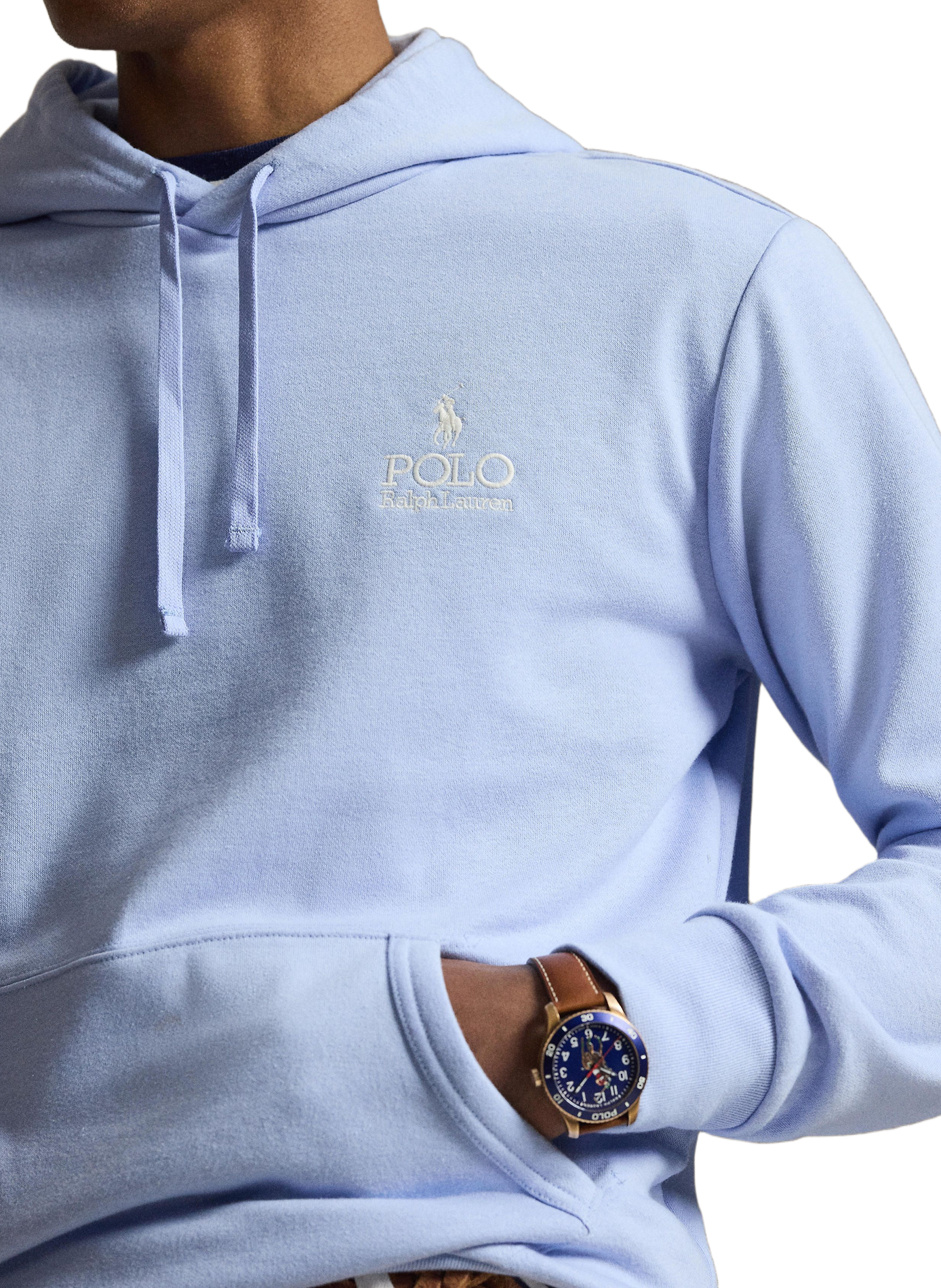 Sweat à capuche en coton mélangé POLO RALPH LAUREN Bleu