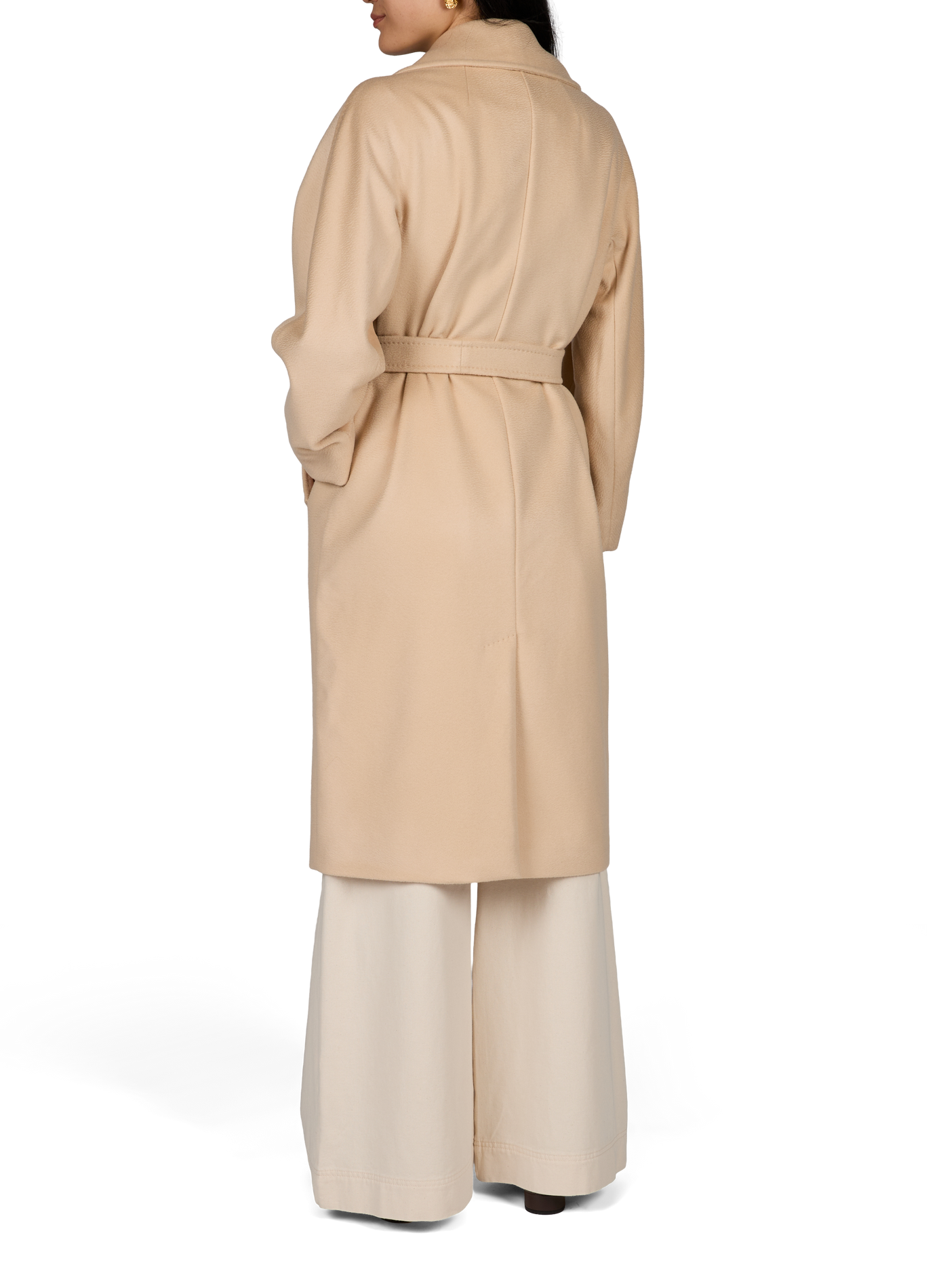 Gerader Mantel aus reiner Schurwolle MAX MARA WEEK END Beige