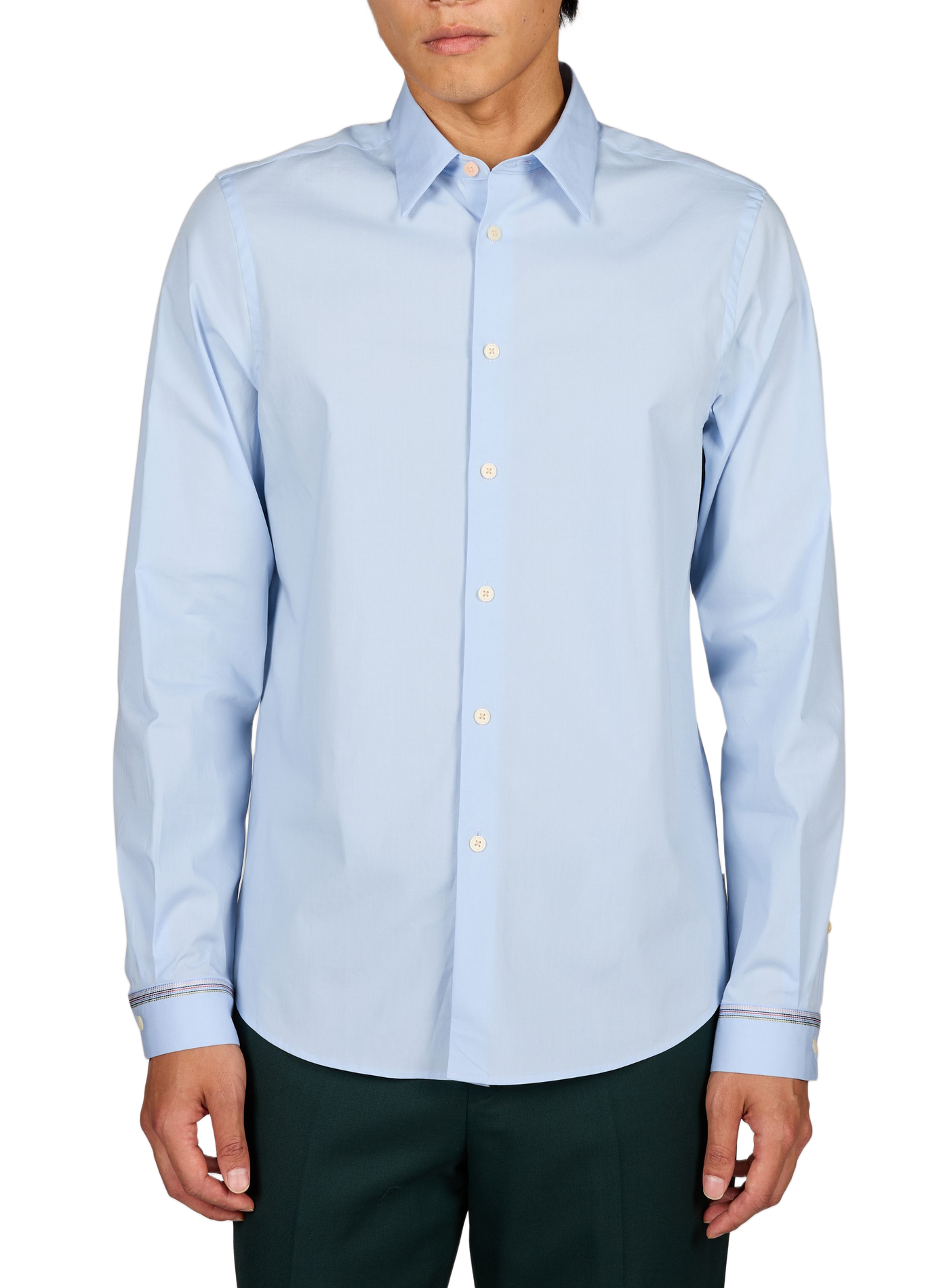 Straight cotton-blend shirt PAUL SMITH Blue
