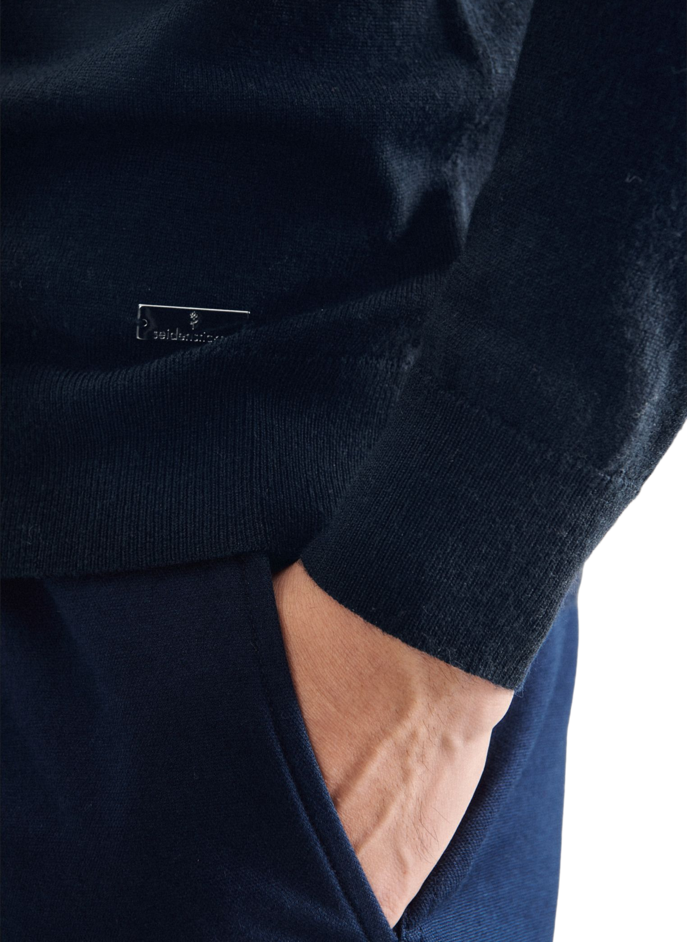 Wool polo neck sweater SEIDENSTICKER Blue