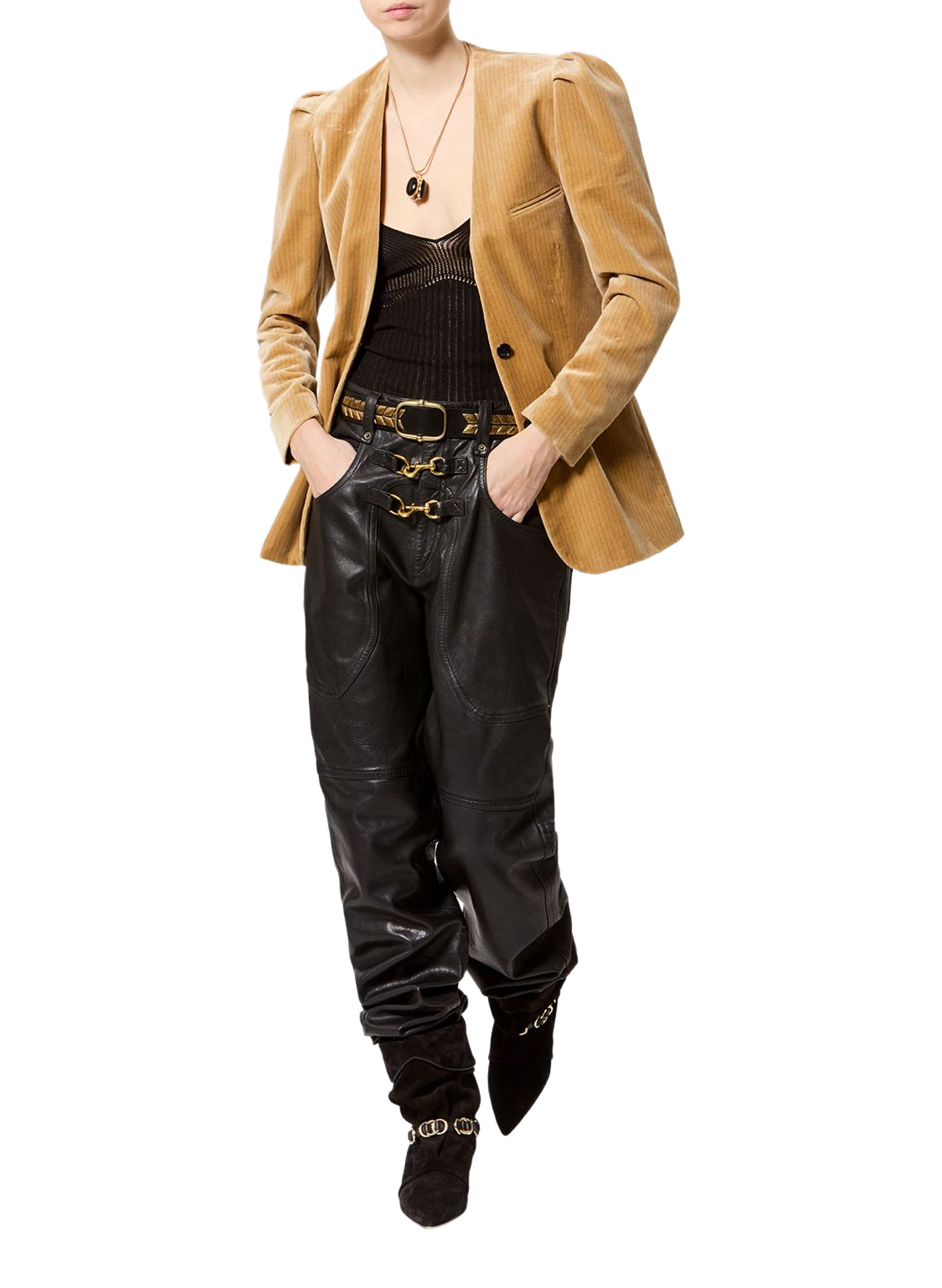 Fereole Baumwoll-Veloursjacke ISABEL MARANT Braun