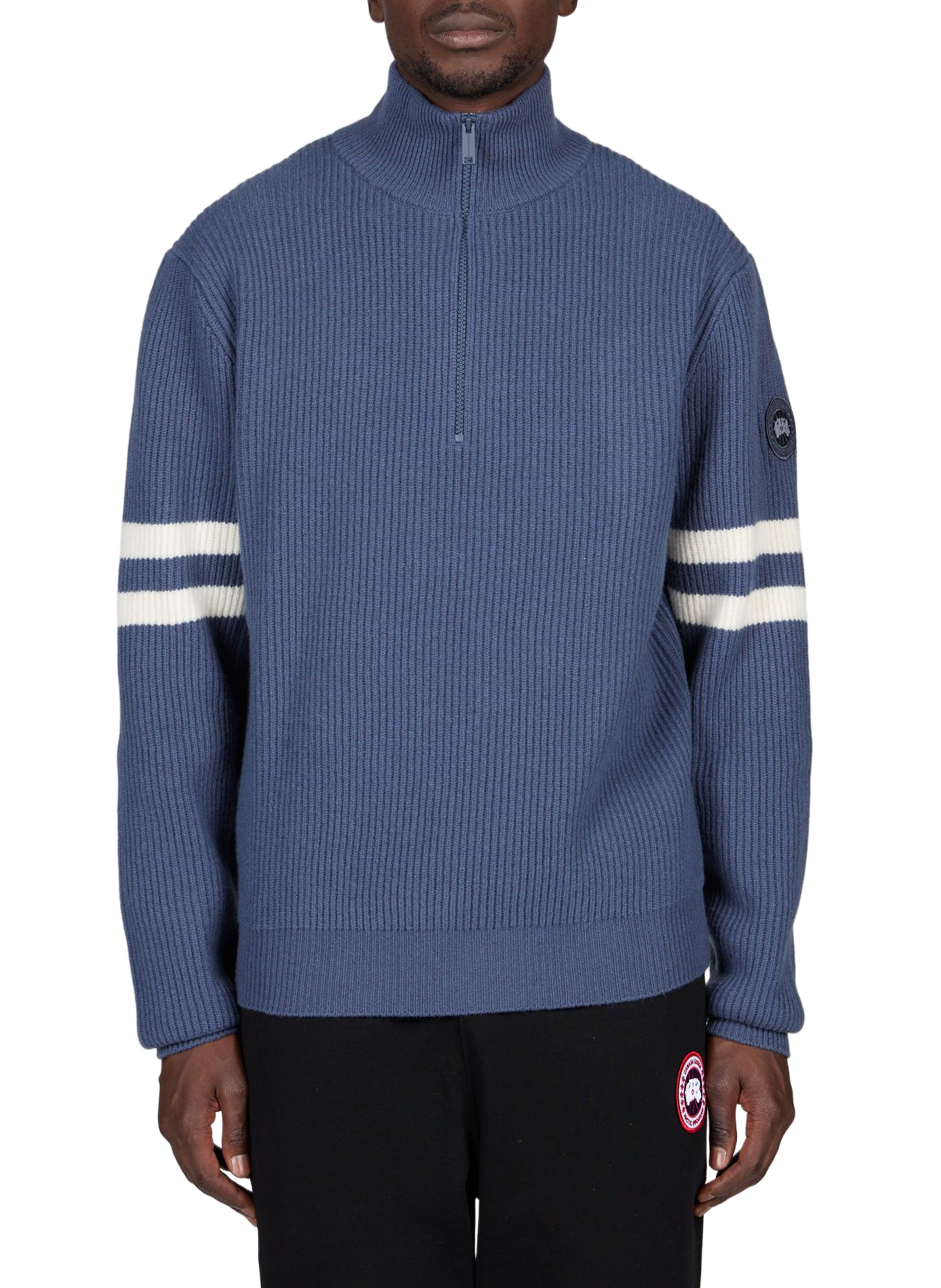 Straight wool turtleneck sweater CANADA GOOSE Blue