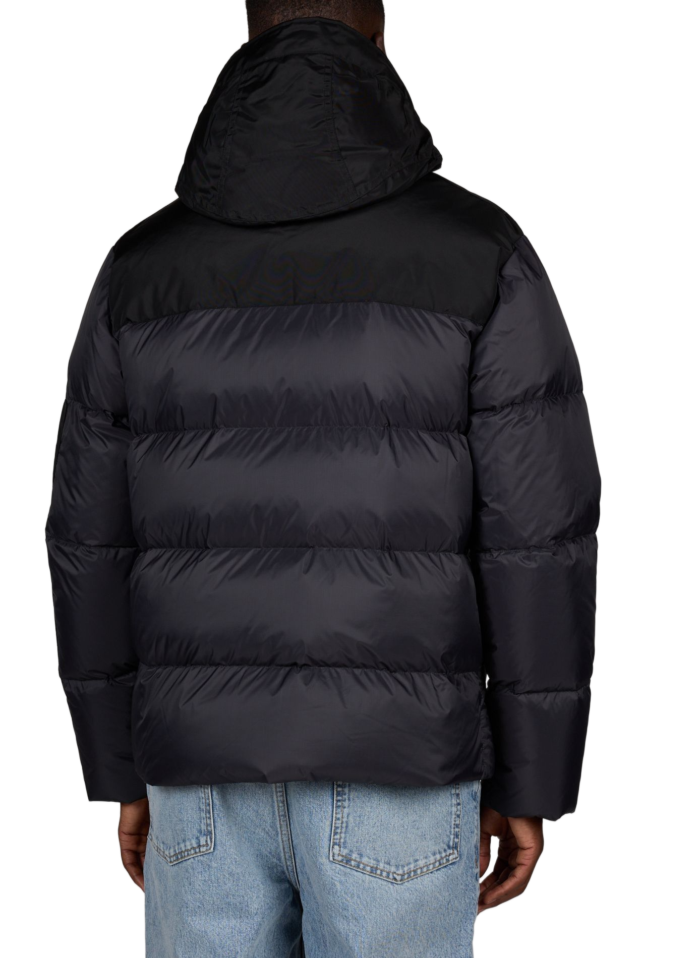 Effen gewatteerde jas met capuchon PARAJUMPERS Zwart