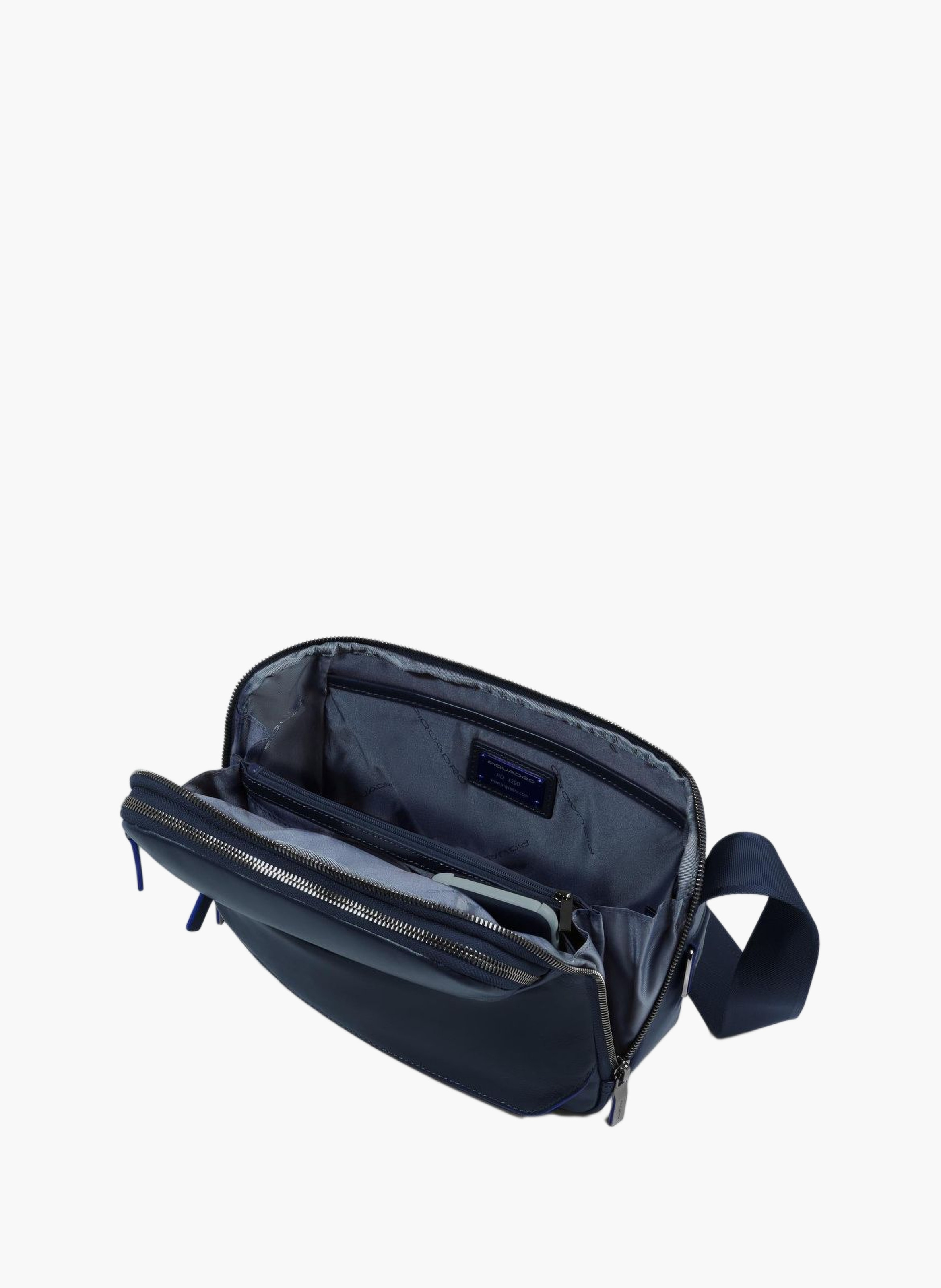 Sac bandoulière homme personnalisable PIQUADRO Bleu