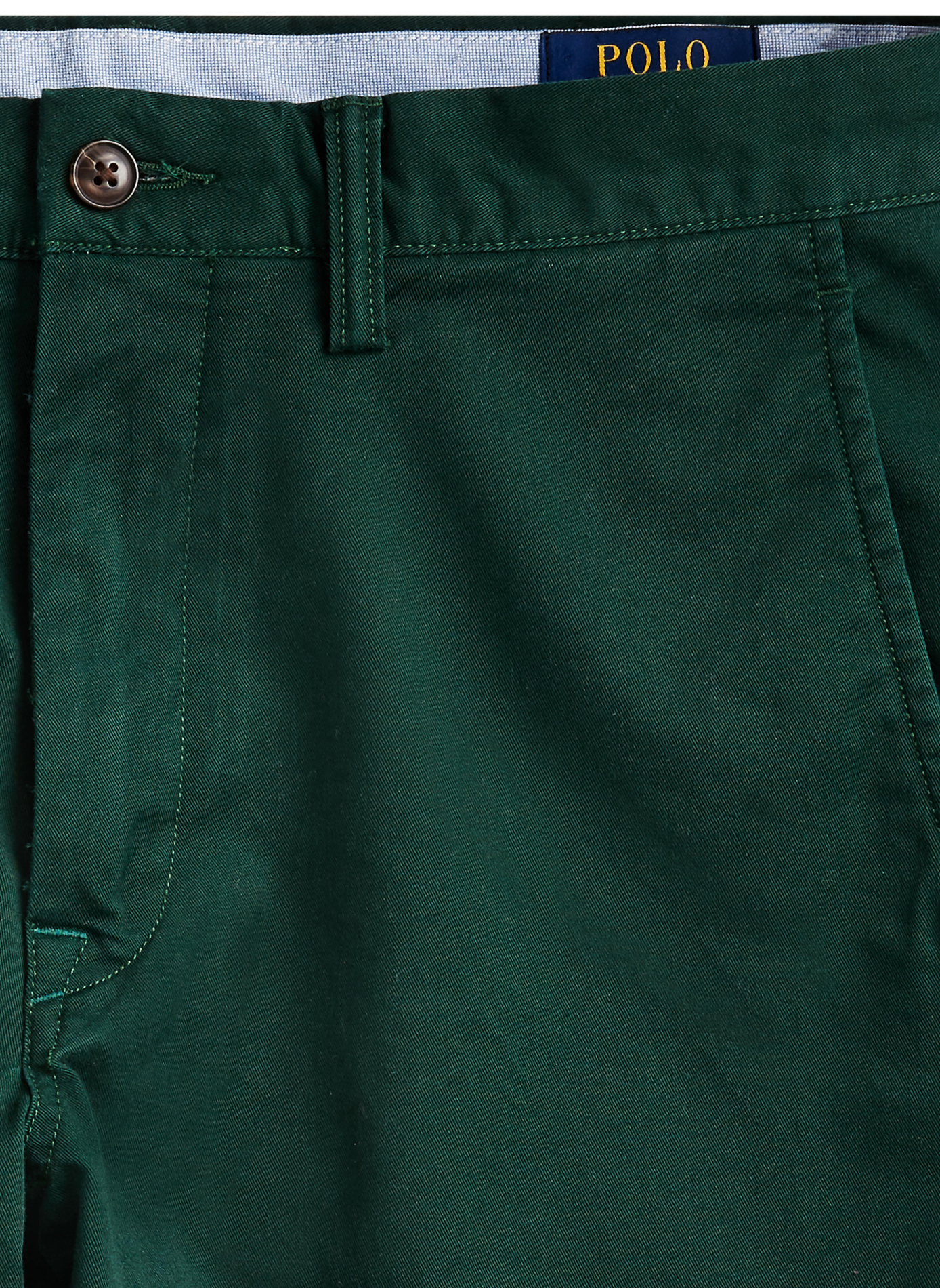 Pantalon droit en coton mélangé POLO RALPH LAUREN Vert