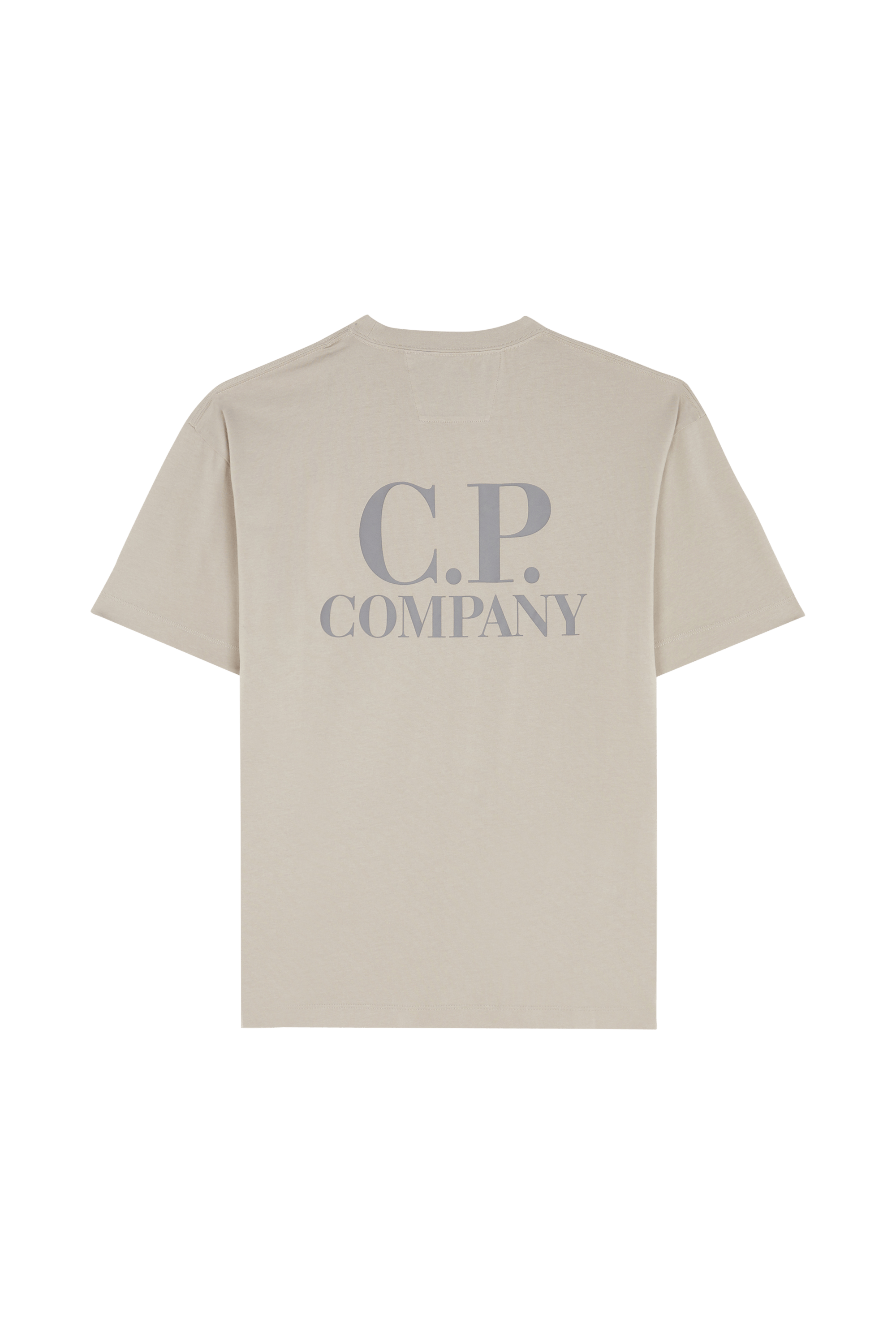 T-shirt 30/1 jersey short sleeve logo t-shirt CP COMPANY Beige