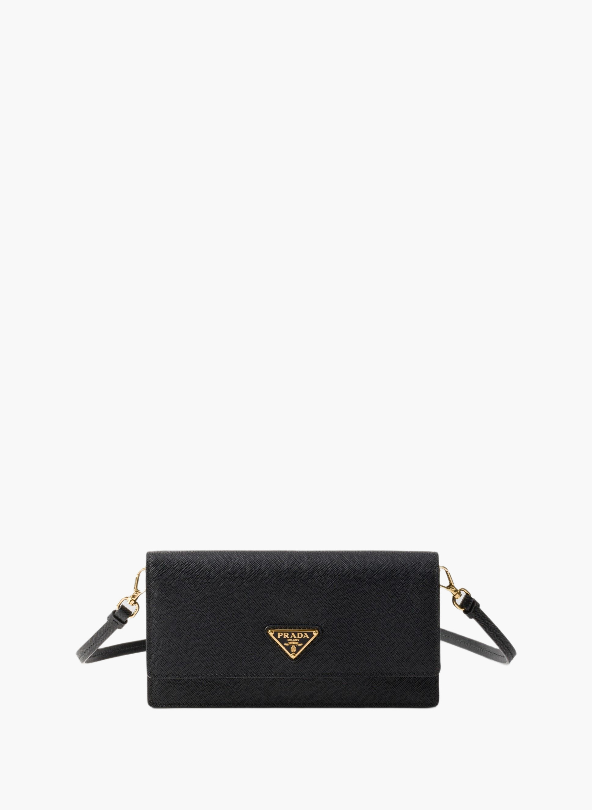 Mini sac en cuir saffiano PRADA Noir