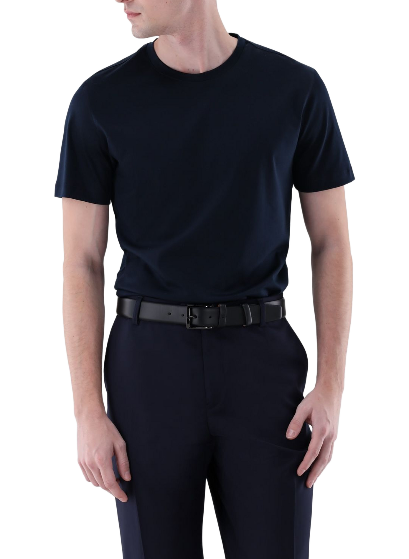 Effen recht T-shirt met ronde hals VAN LAACK Blauw