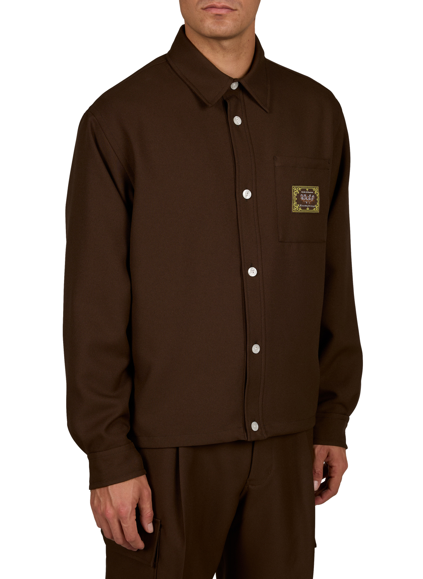 Straight classic collar shirt DROLE DE MONSIEUR Brown